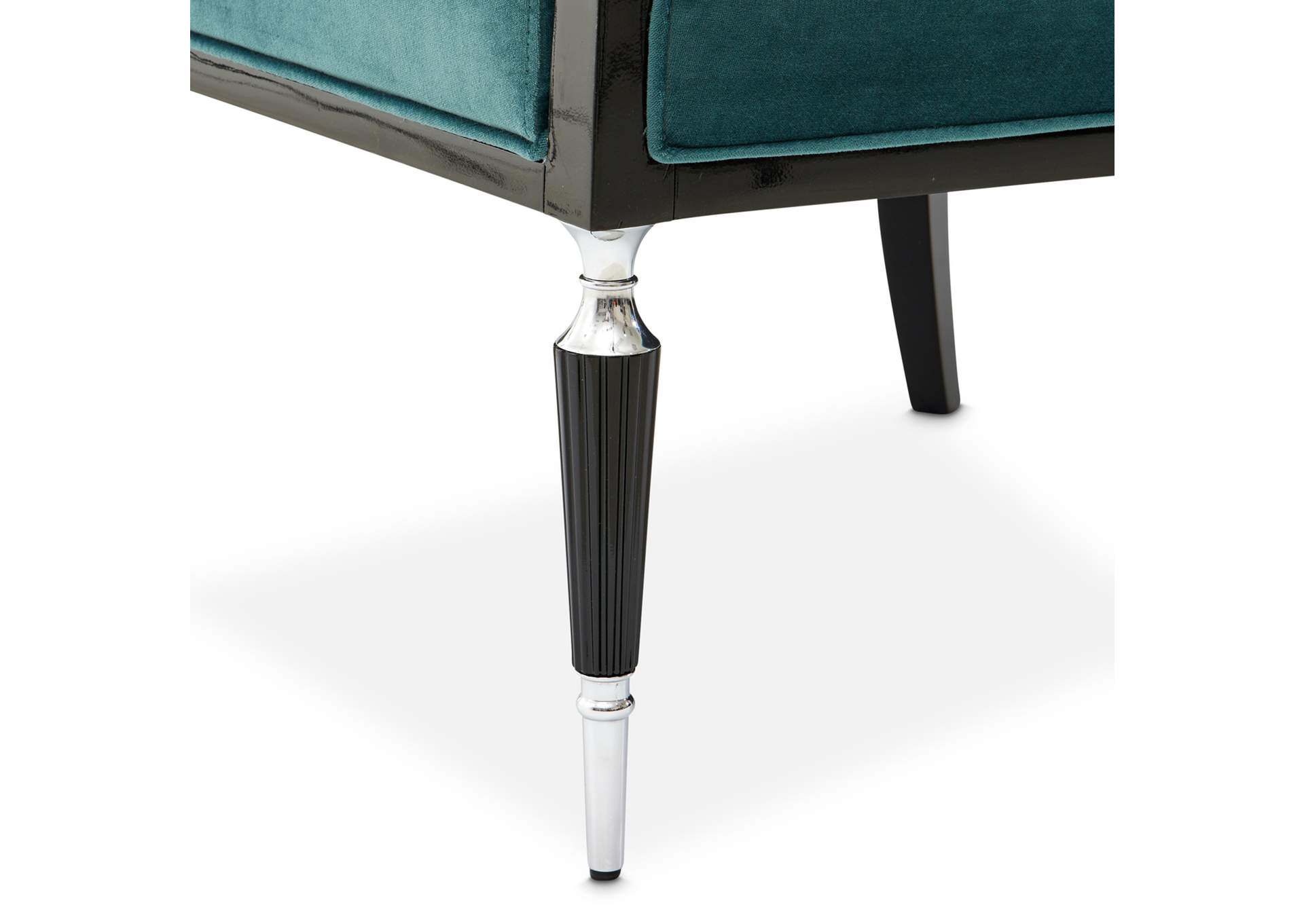 La Francaise Accent Chair - Azure and Black image 12