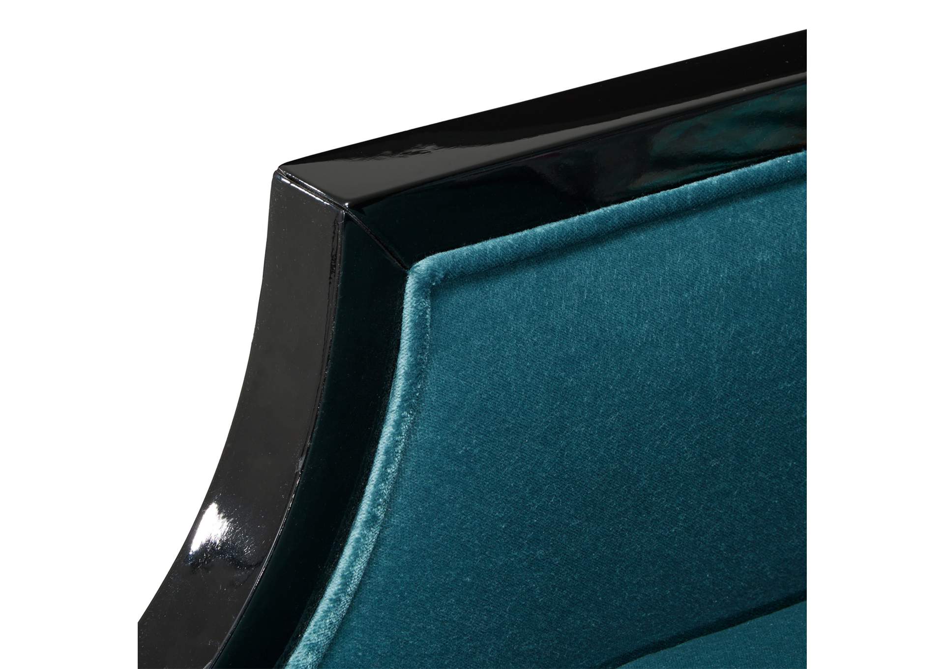 La Francaise Accent Chair - Azure and Black image 3