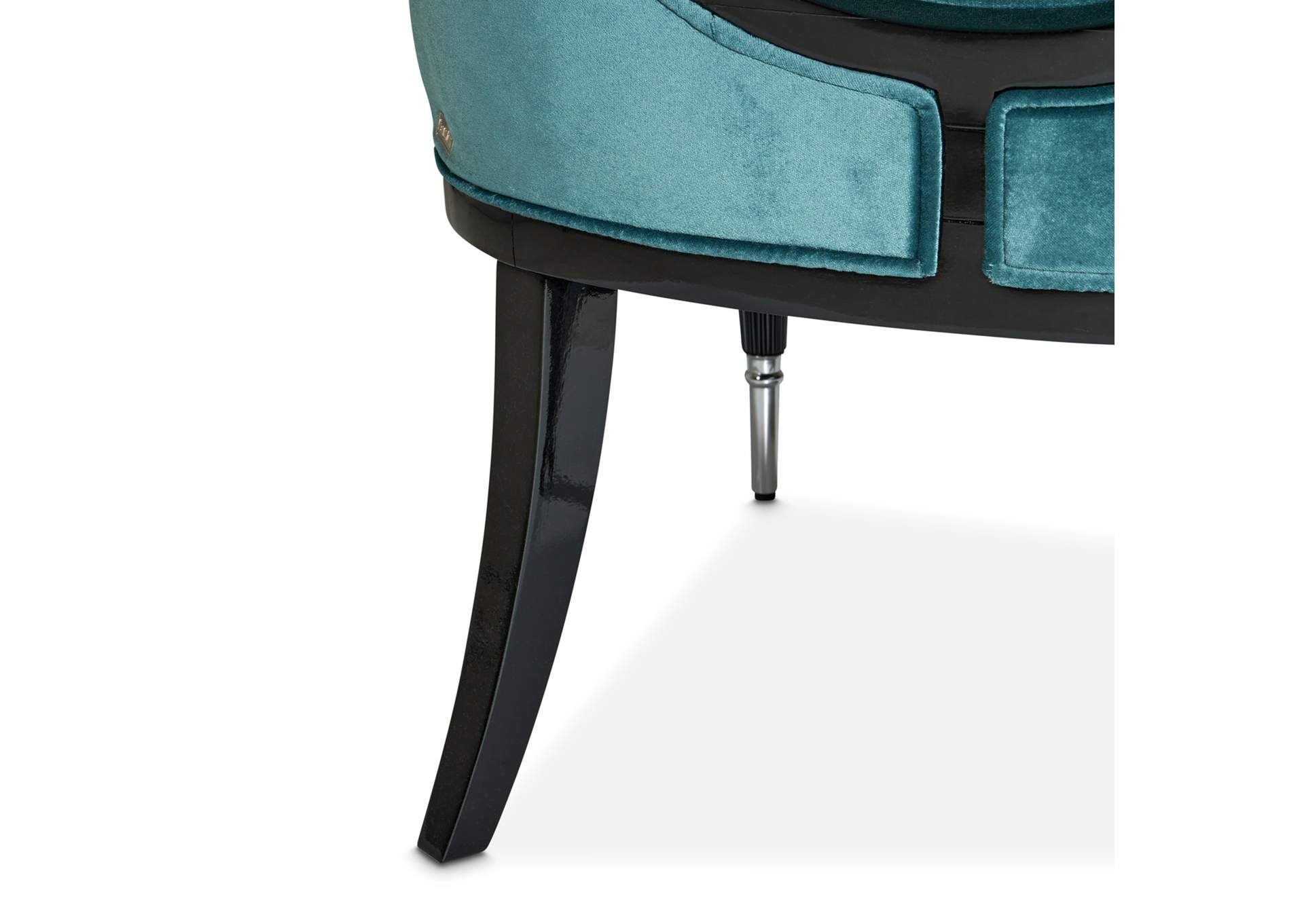 La Francaise Accent Chair - Azure and Black image 11