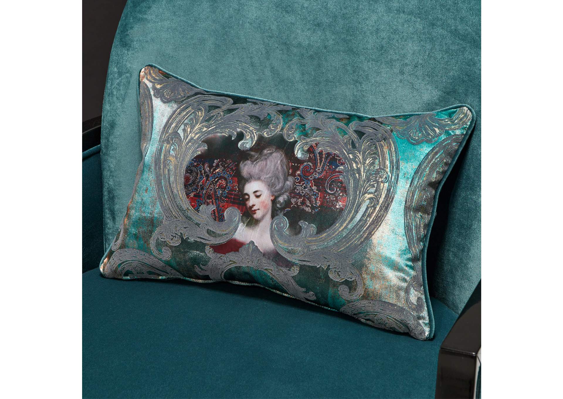La Francaise Accent Chair - Azure and Black image 10
