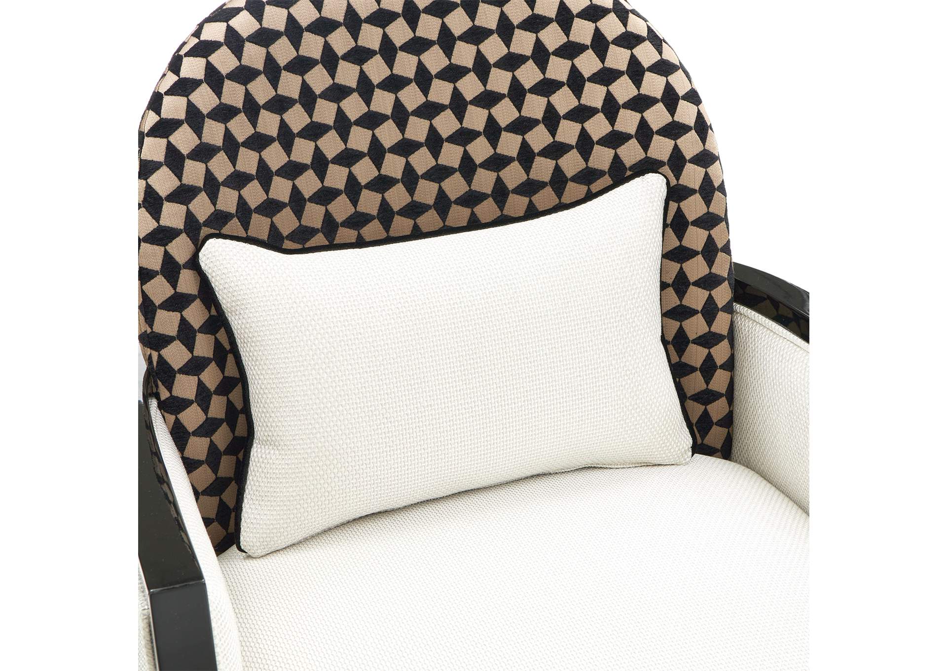 La Francaise Accent Chair - Cafe Au Lait and Black image 12