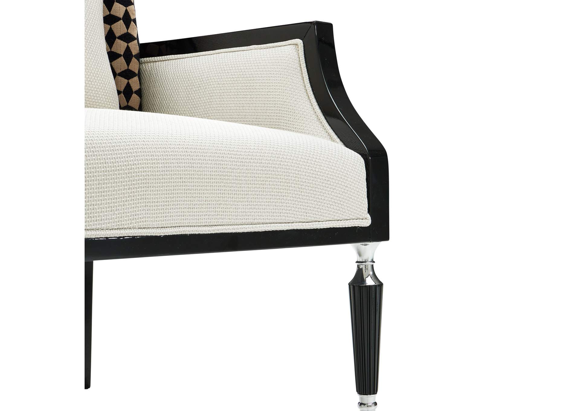 La Francaise Accent Chair - Cafe Au Lait and Black image 10