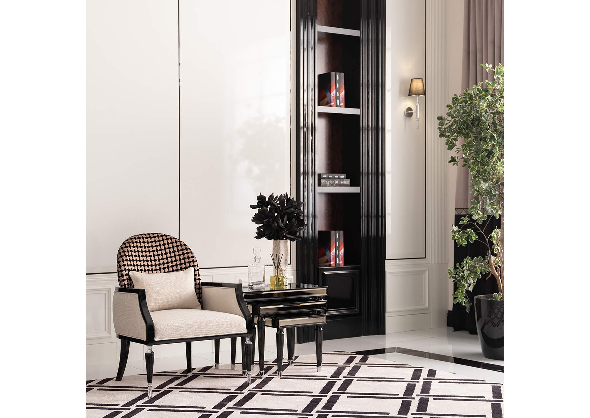 La Francaise Accent Chair - Cafe Au Lait and Black image 4
