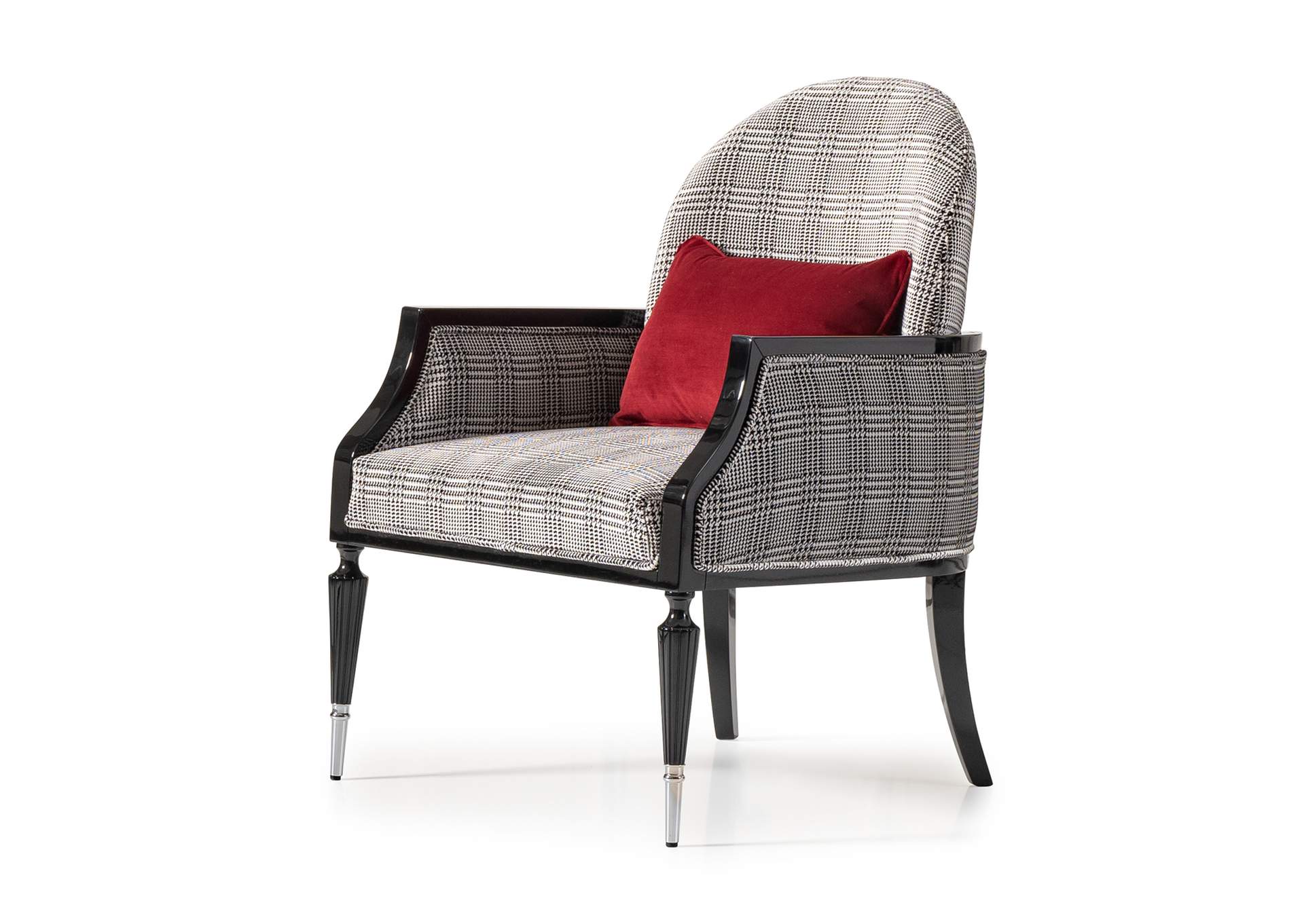 La Francaise Accent Chair - Domino and Black image 5