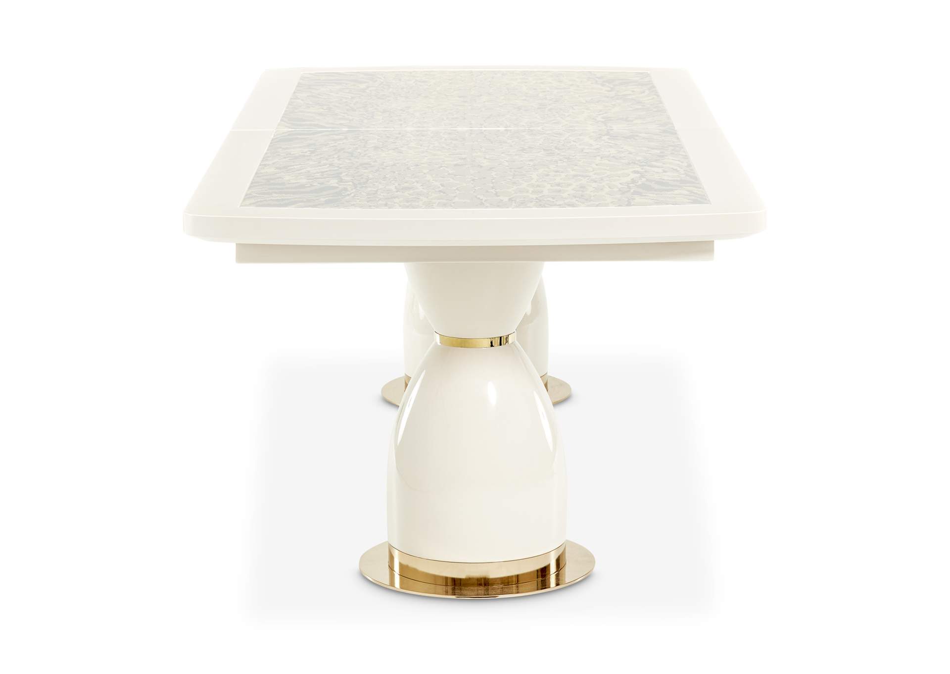 Lisbon Double Pedestal Dining Table - Silken Matte Cream image 7