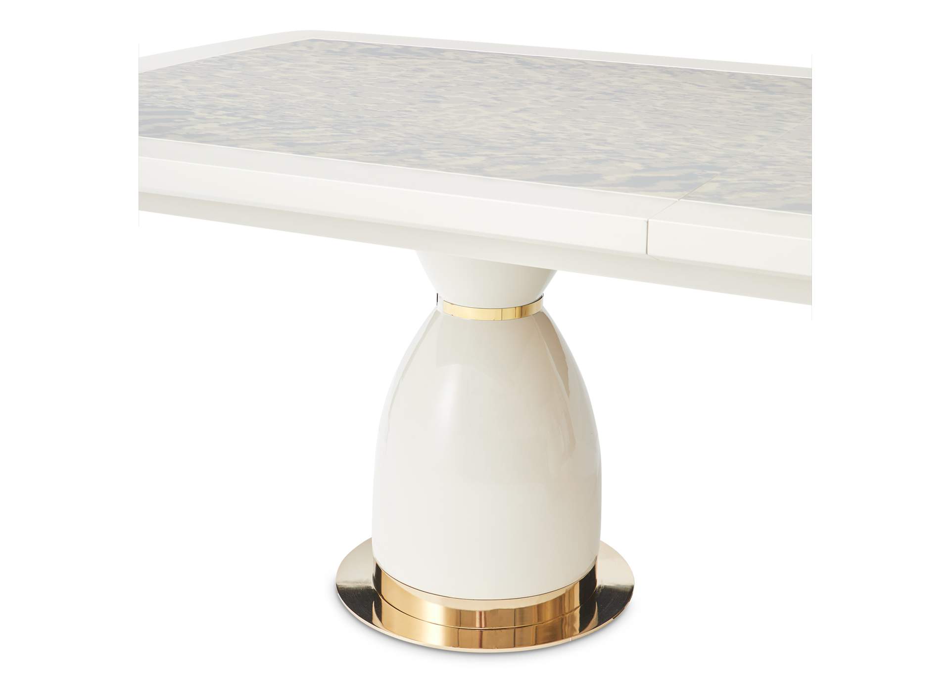 Lisbon Double Pedestal Dining Table - Silken Matte Cream image 8