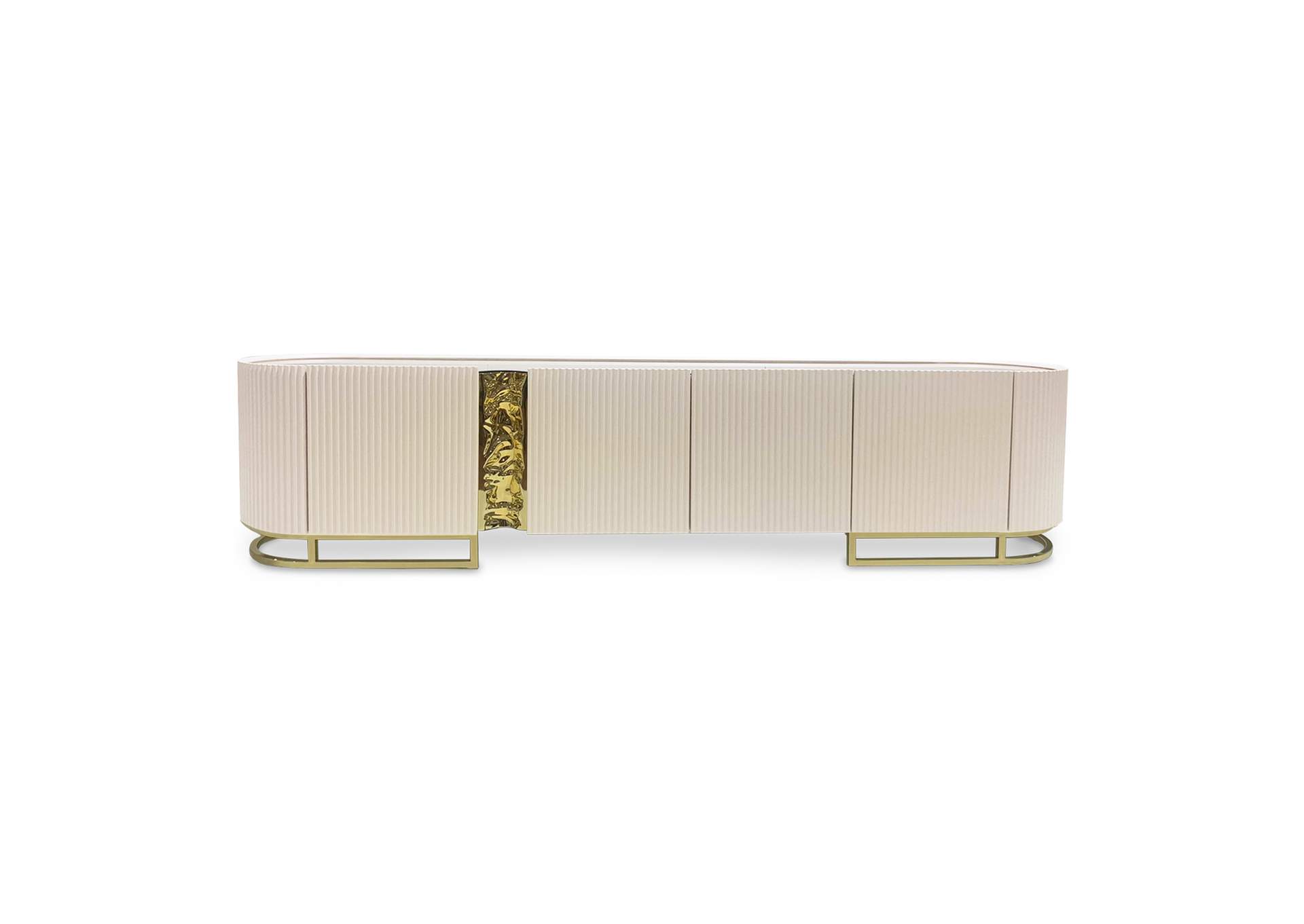 Lisbon Media Cabinet - Silken Matte Cream image 1