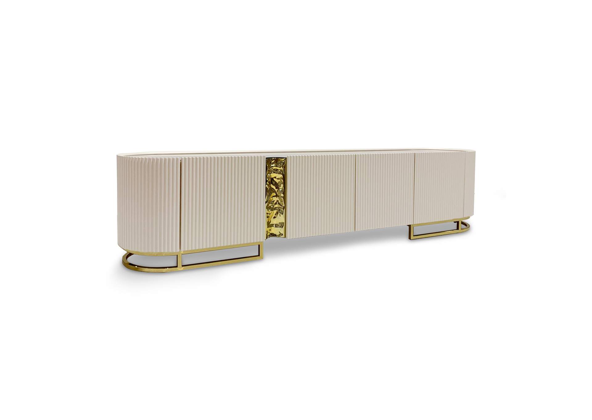 Lisbon Media Cabinet - Silken Matte Cream image 3