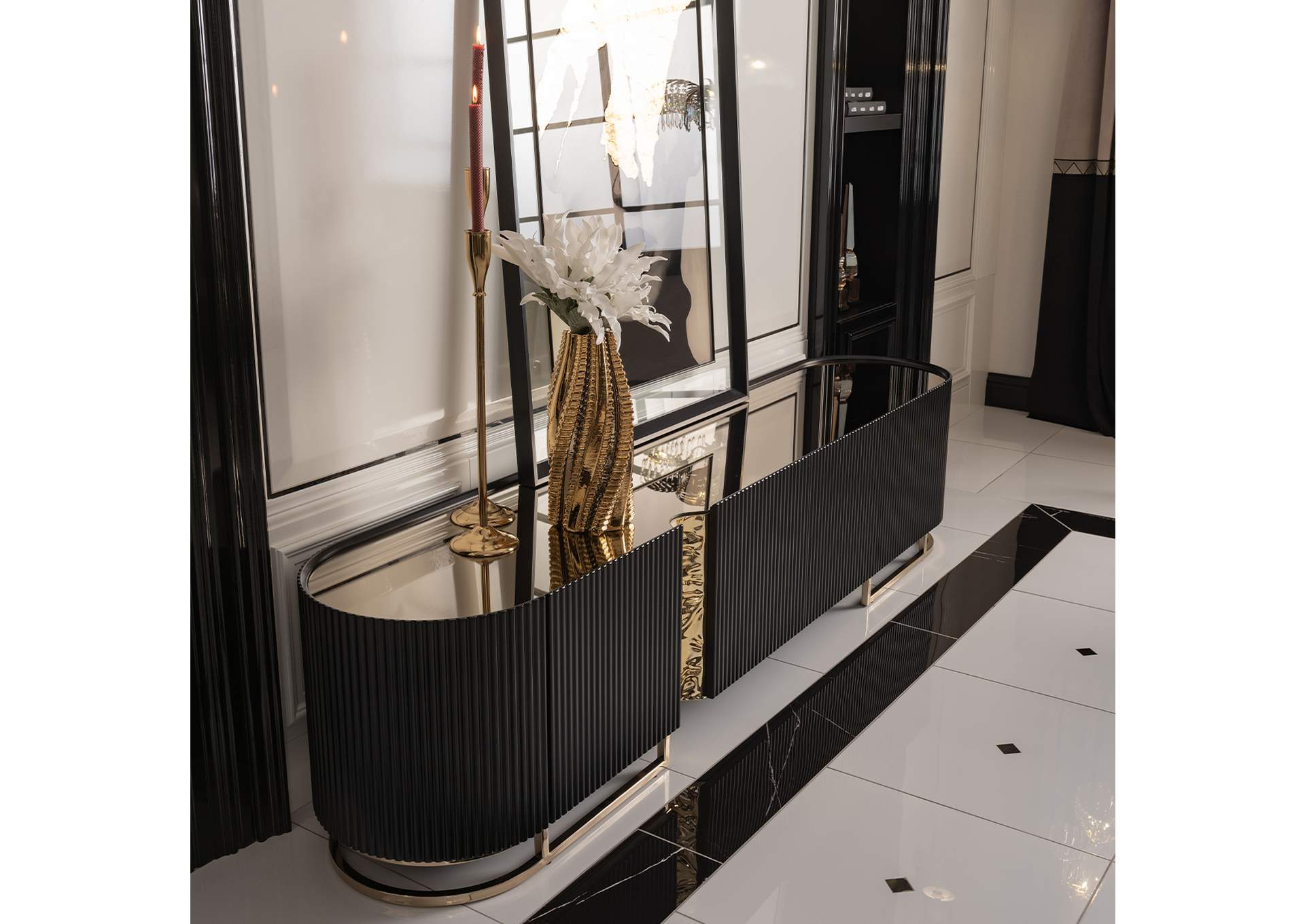 Lisbon Media Cabinet - Silken Matte Black image 13