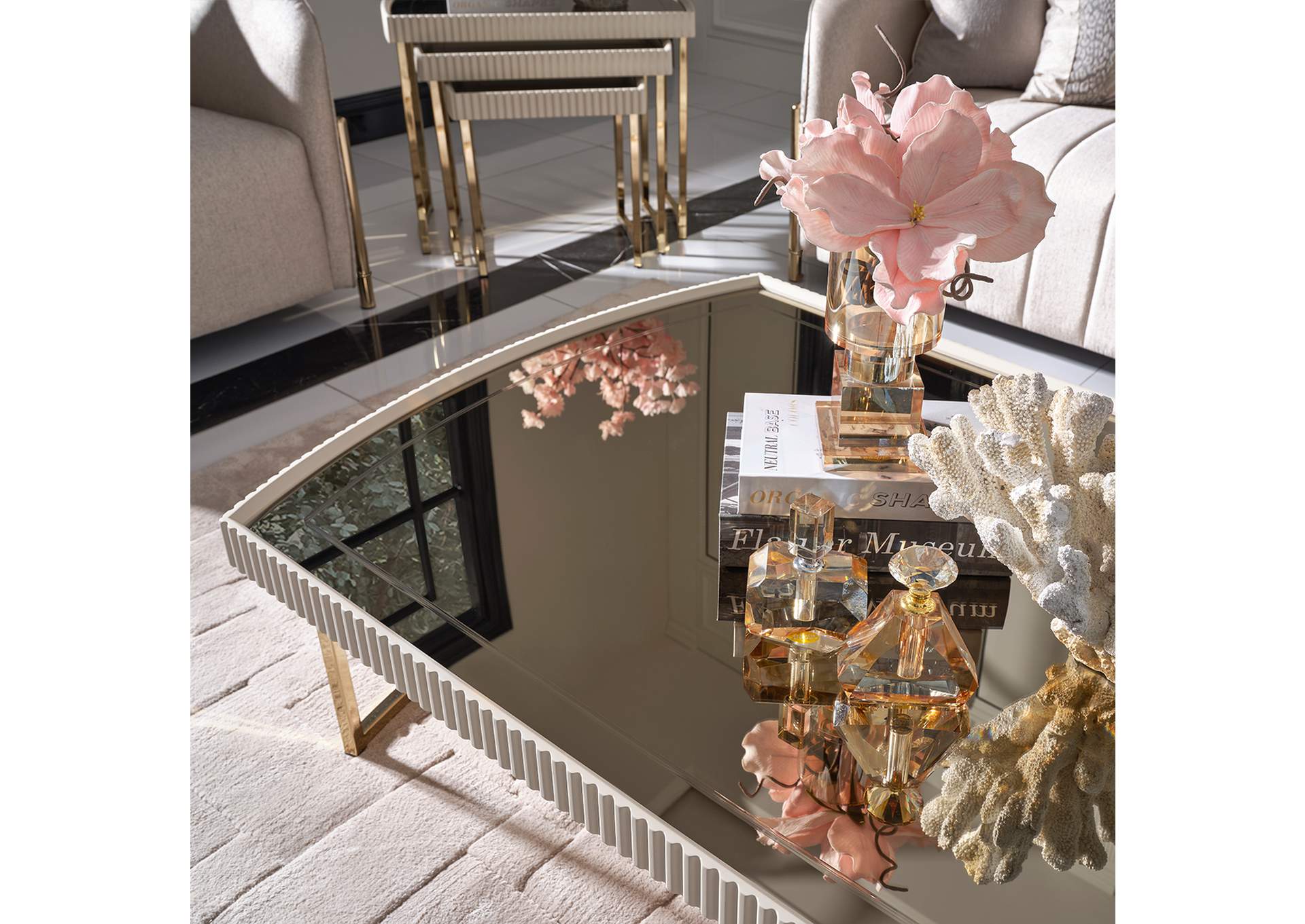 Lisbon Cocktail Table - Silken Matte Cream image 9