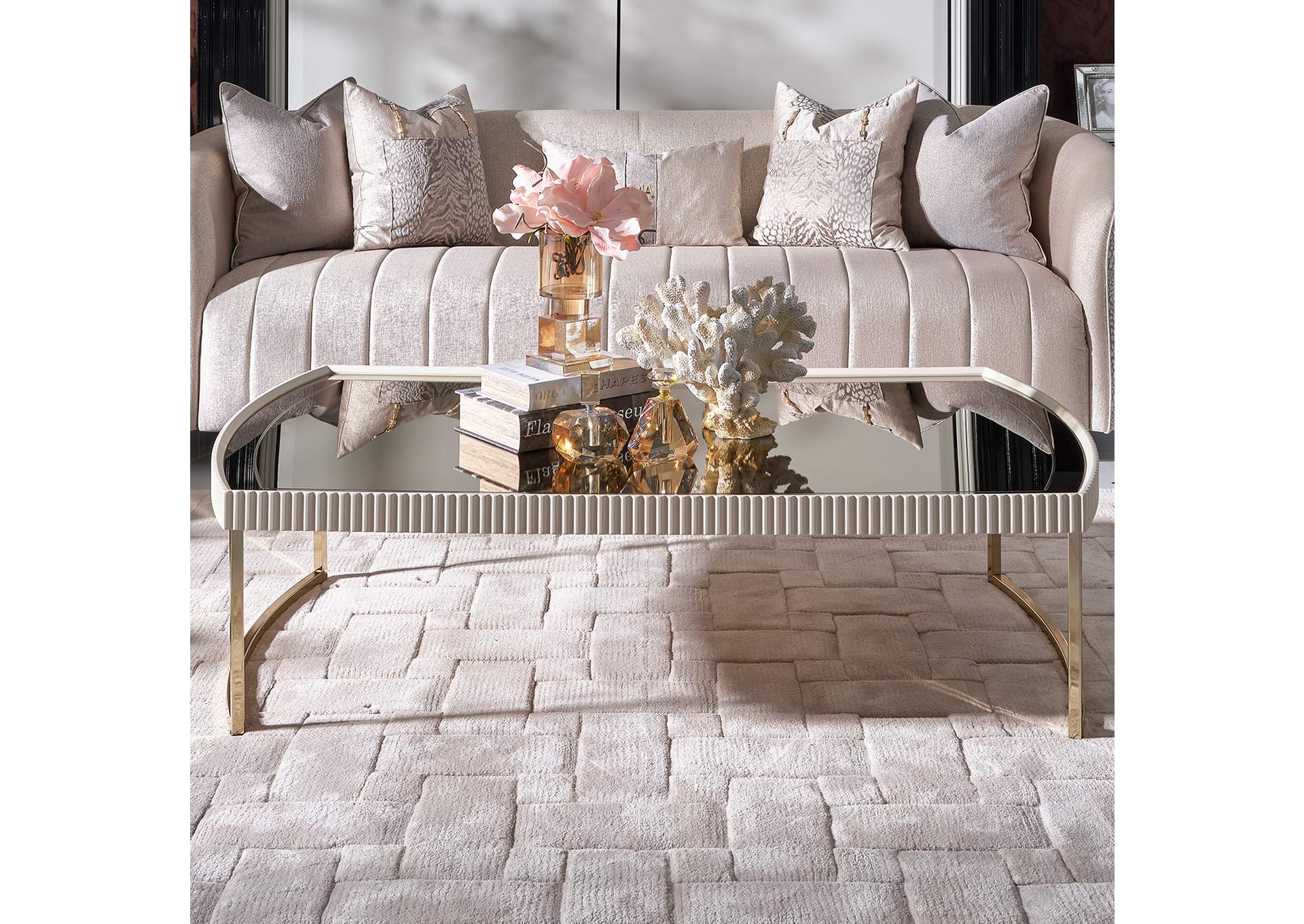 Lisbon Cocktail Table - Silken Matte Cream image 10