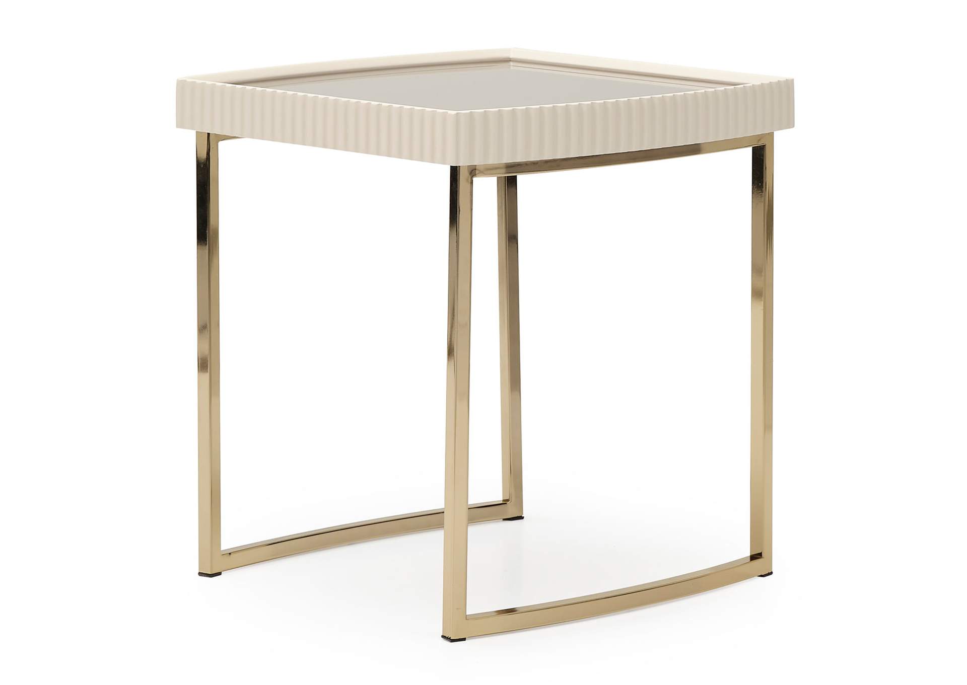 Lisbon Side Table - Silken Matte Cream image 1