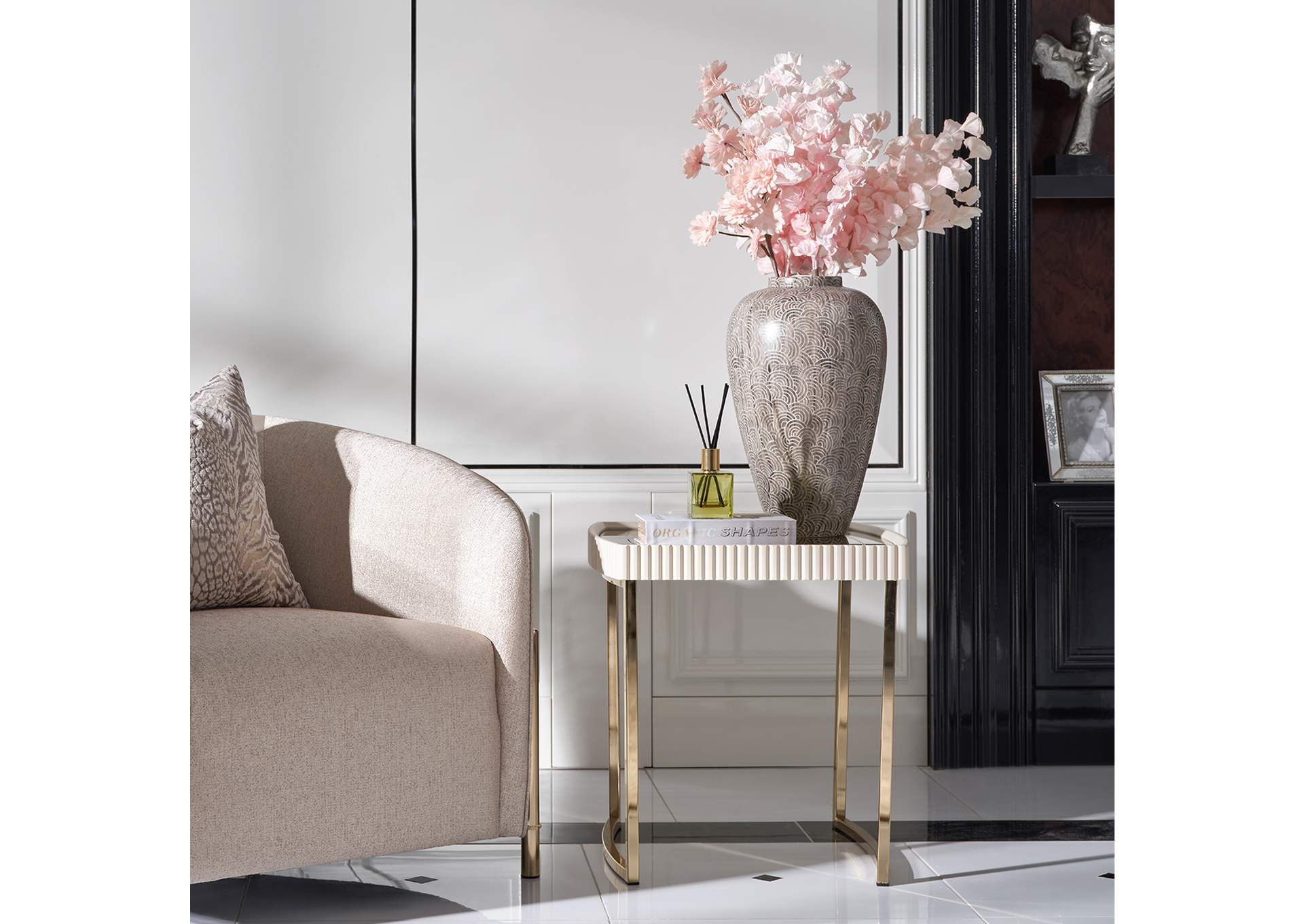 Lisbon Side Table - Silken Matte Cream image 8