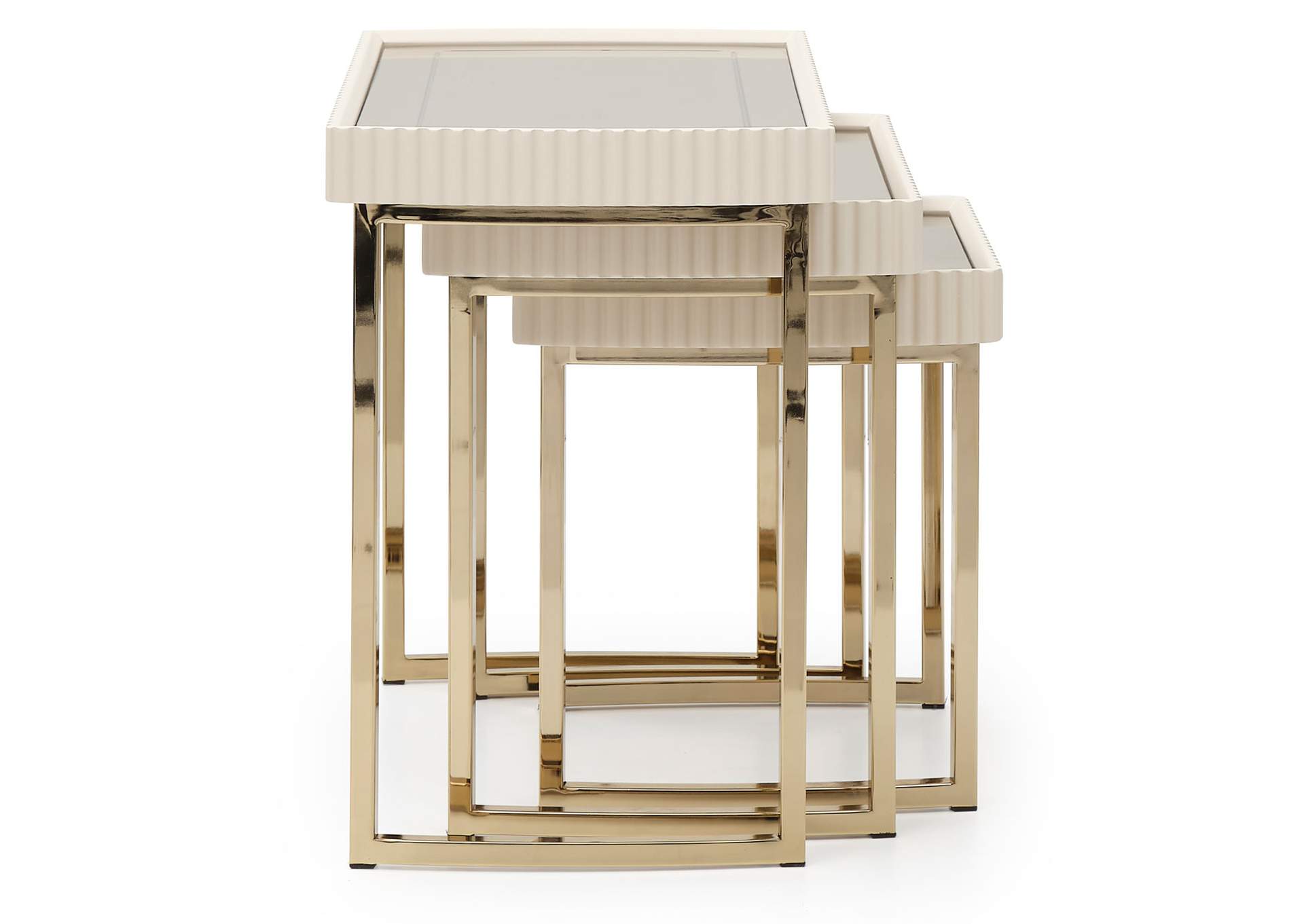 Lisbon Nesting Tables - Set of 3 - Silken Matte Cream image 5