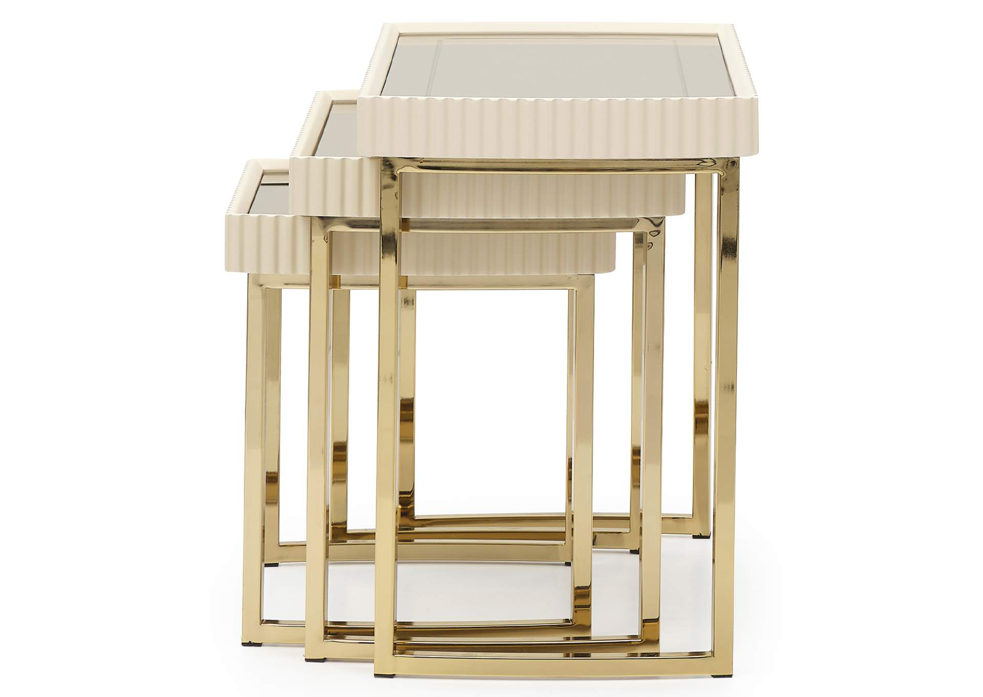 Lisbon Nesting Tables - Set of 3 - Silken Matte Cream image 8