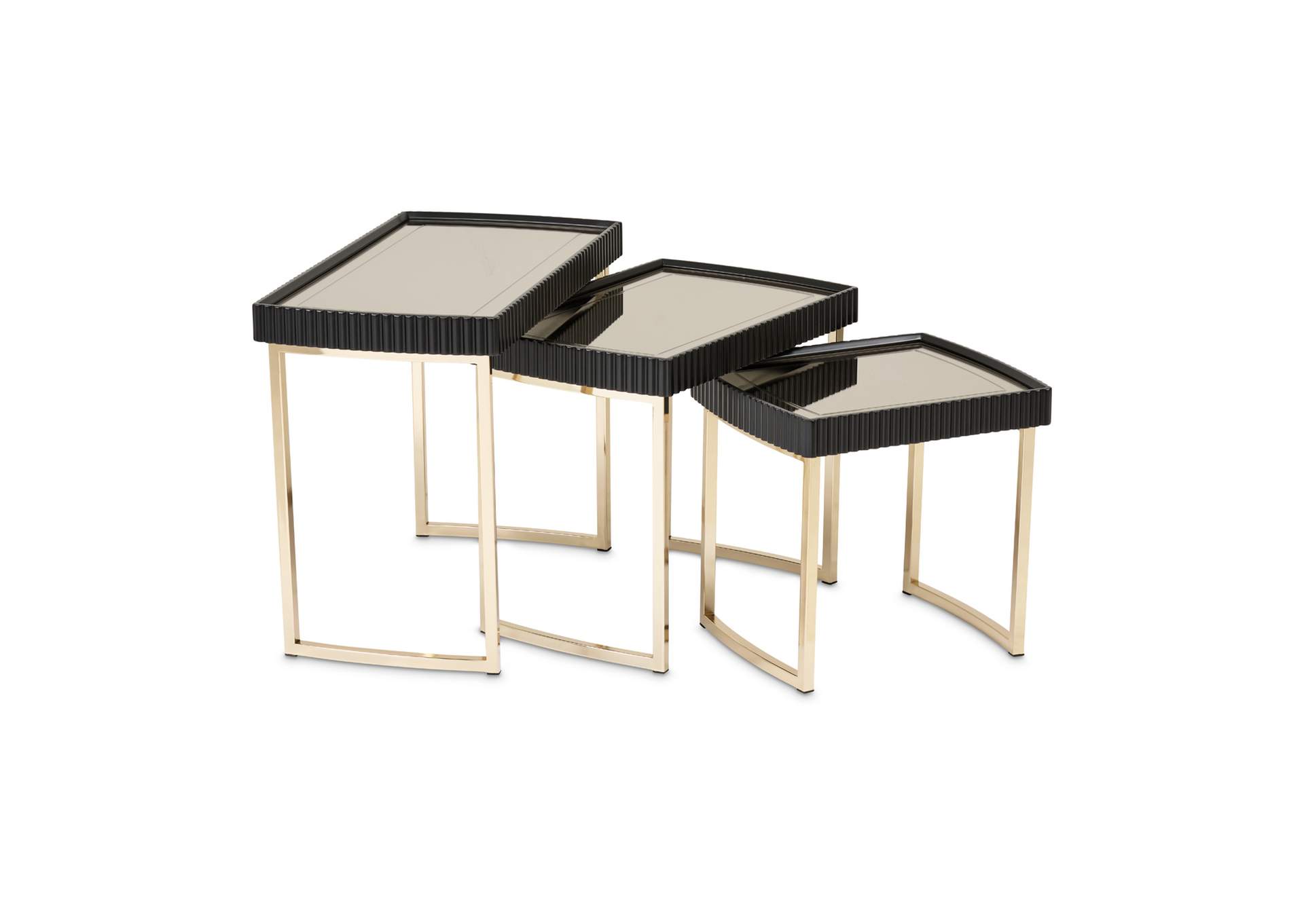 Lisbon Nesting Tables - Set of 3 - Silken Matte Black image 7
