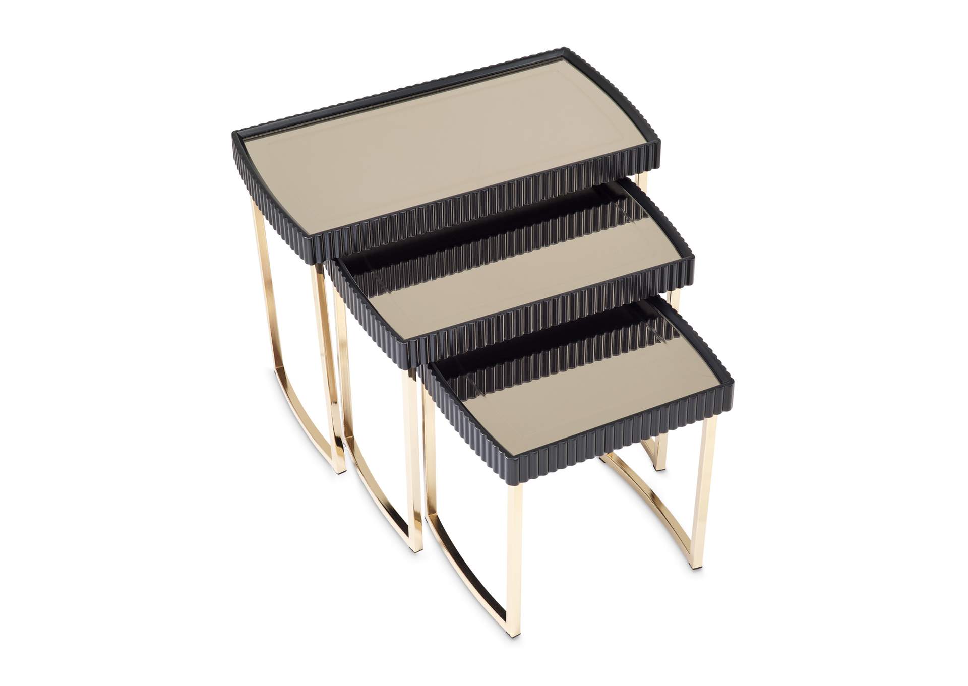 Lisbon Nesting Tables - Set of 3 - Silken Matte Black image 12