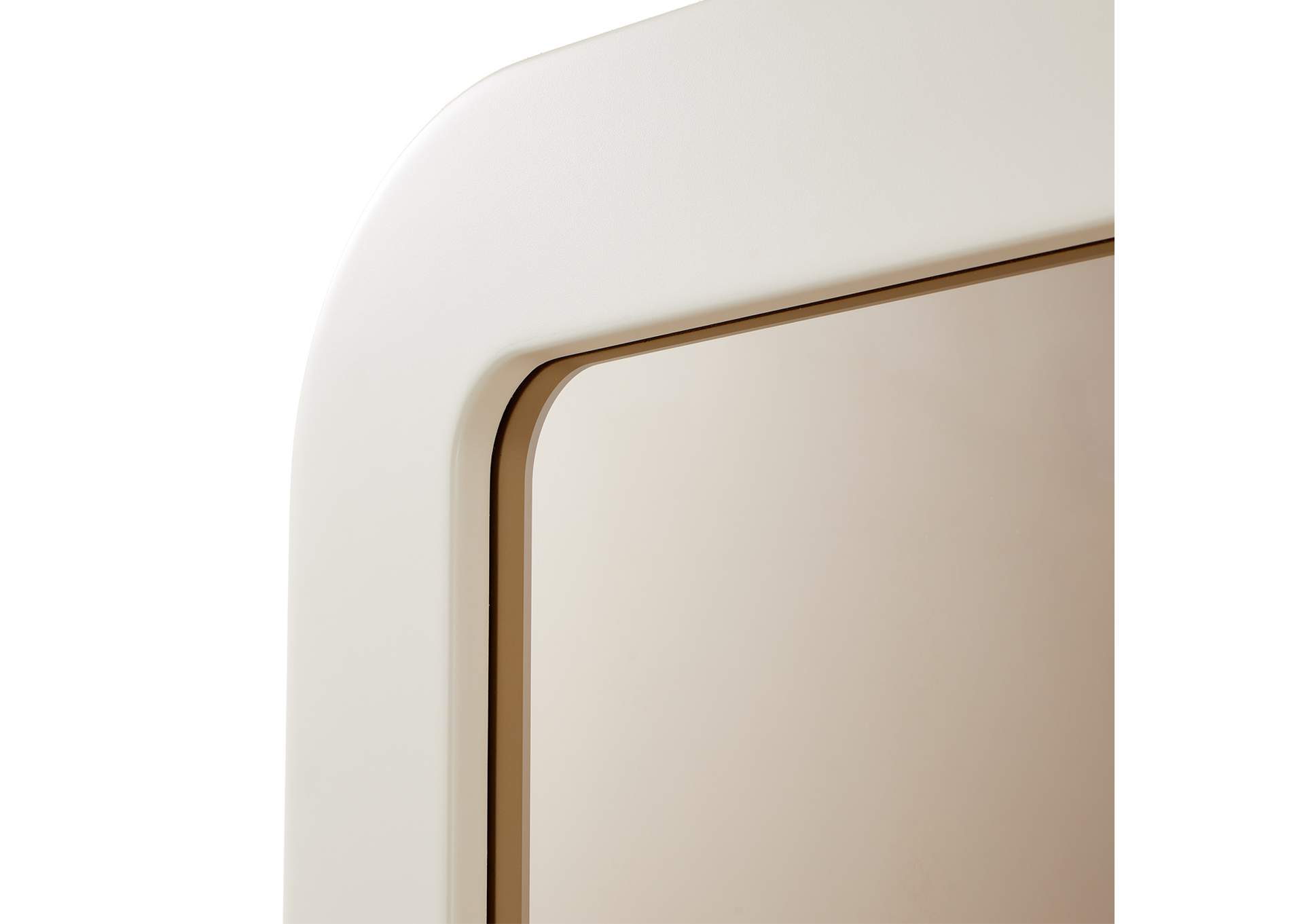 Lisbon Wall Mirror - Silken Matte Cream image 5
