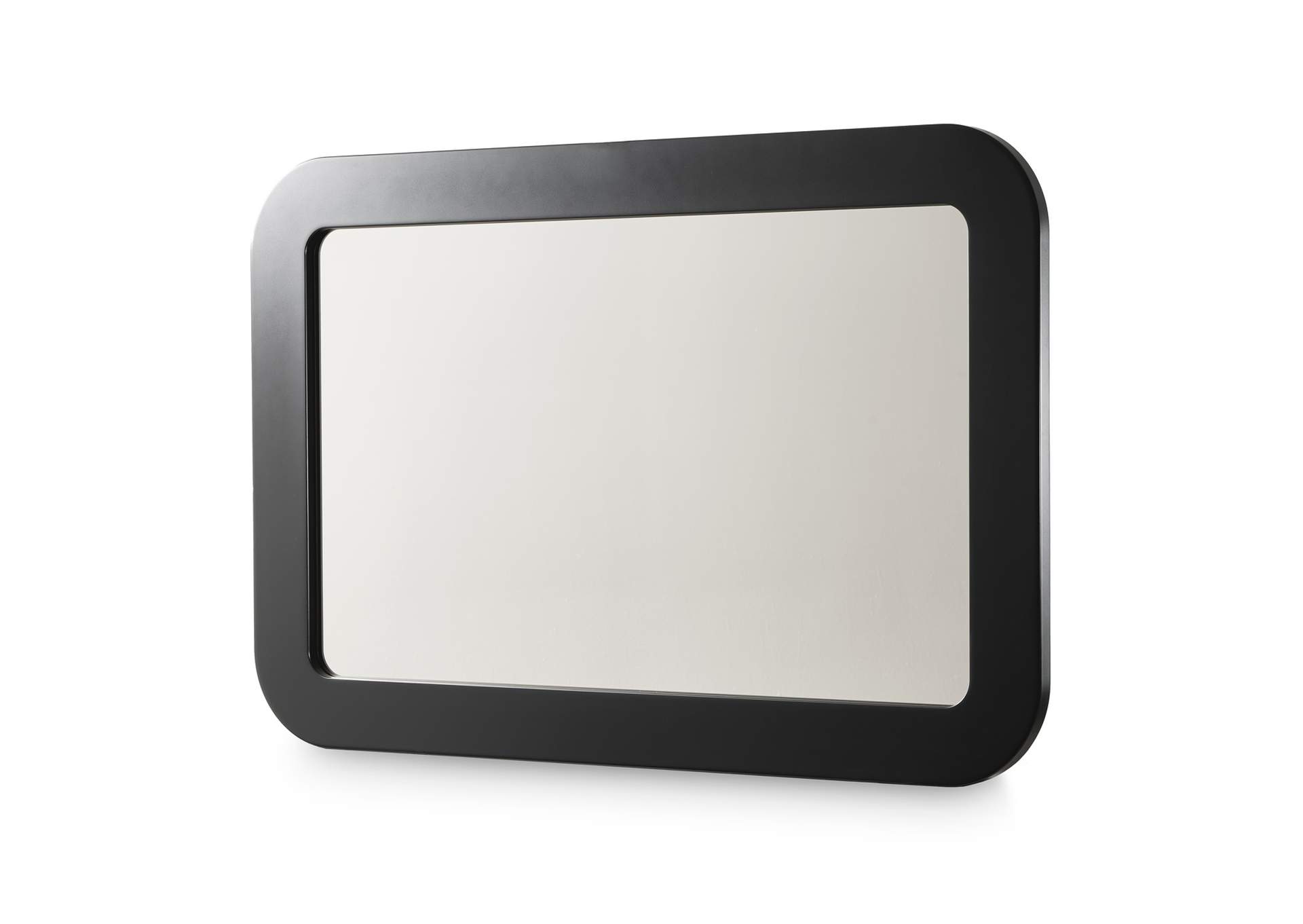 Lisbon Wall Mirror - Silken Matte Black image 1