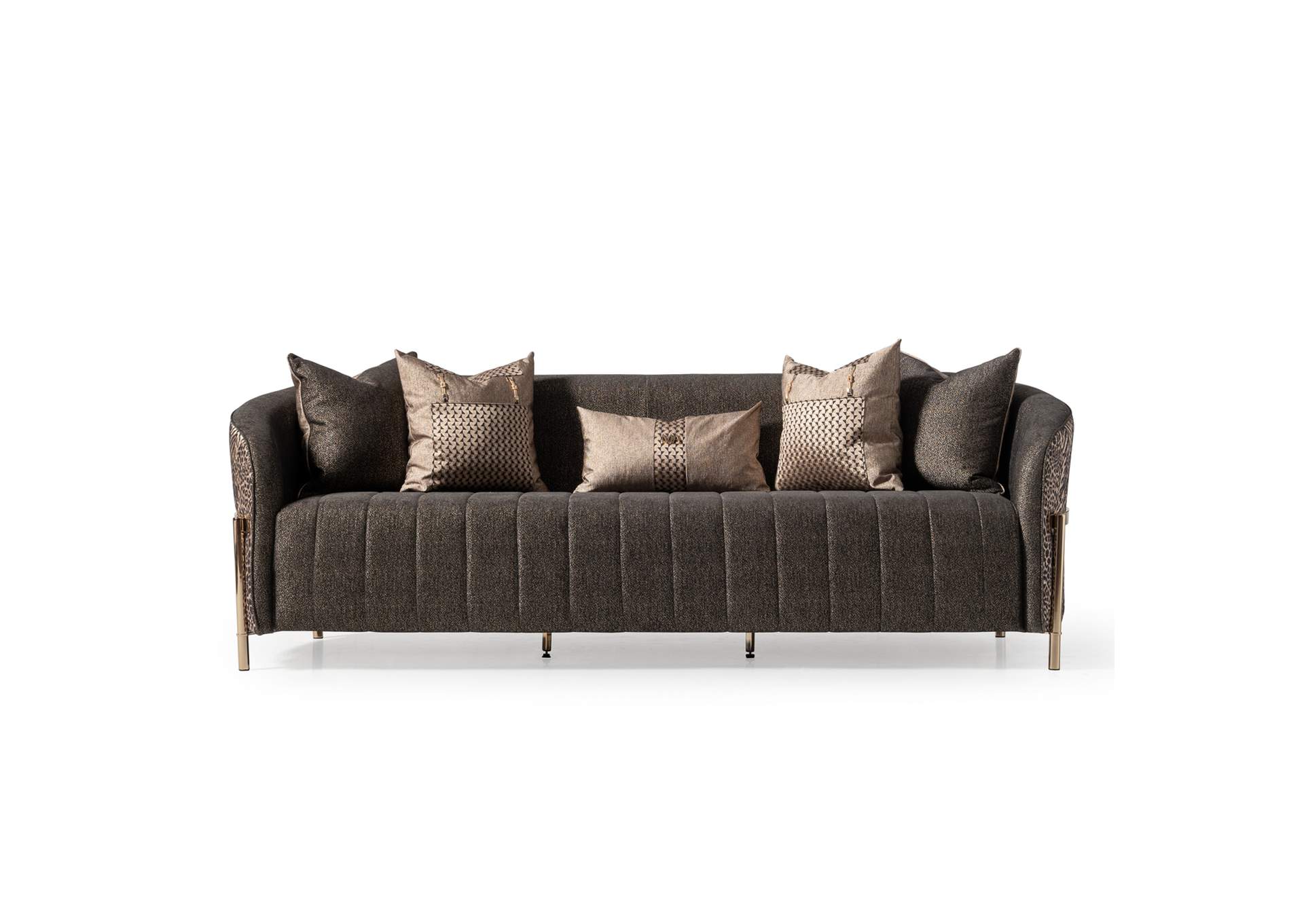 Lisbon Sofa - Onyx and Gold image 1