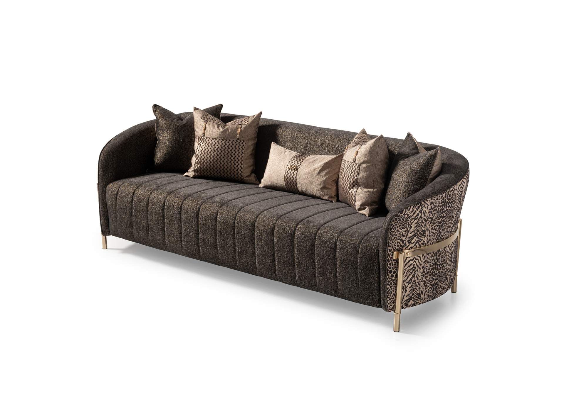 Lisbon Sofa - Onyx and Gold image 28