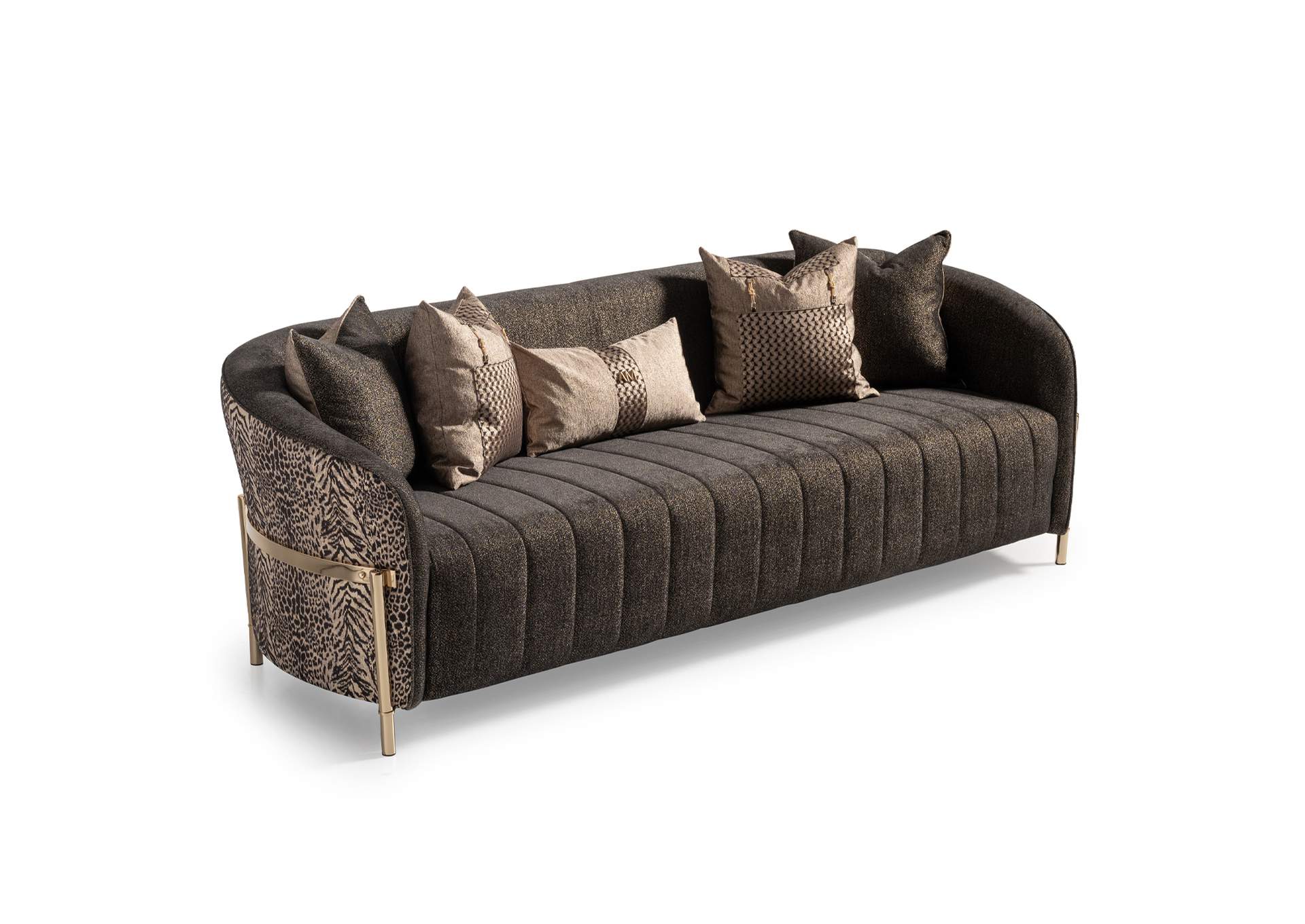 Lisbon Sofa - Onyx and Gold image 21