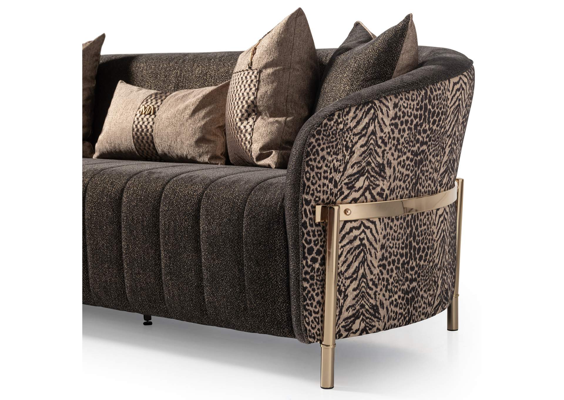 Lisbon Sofa - Onyx and Gold image 20