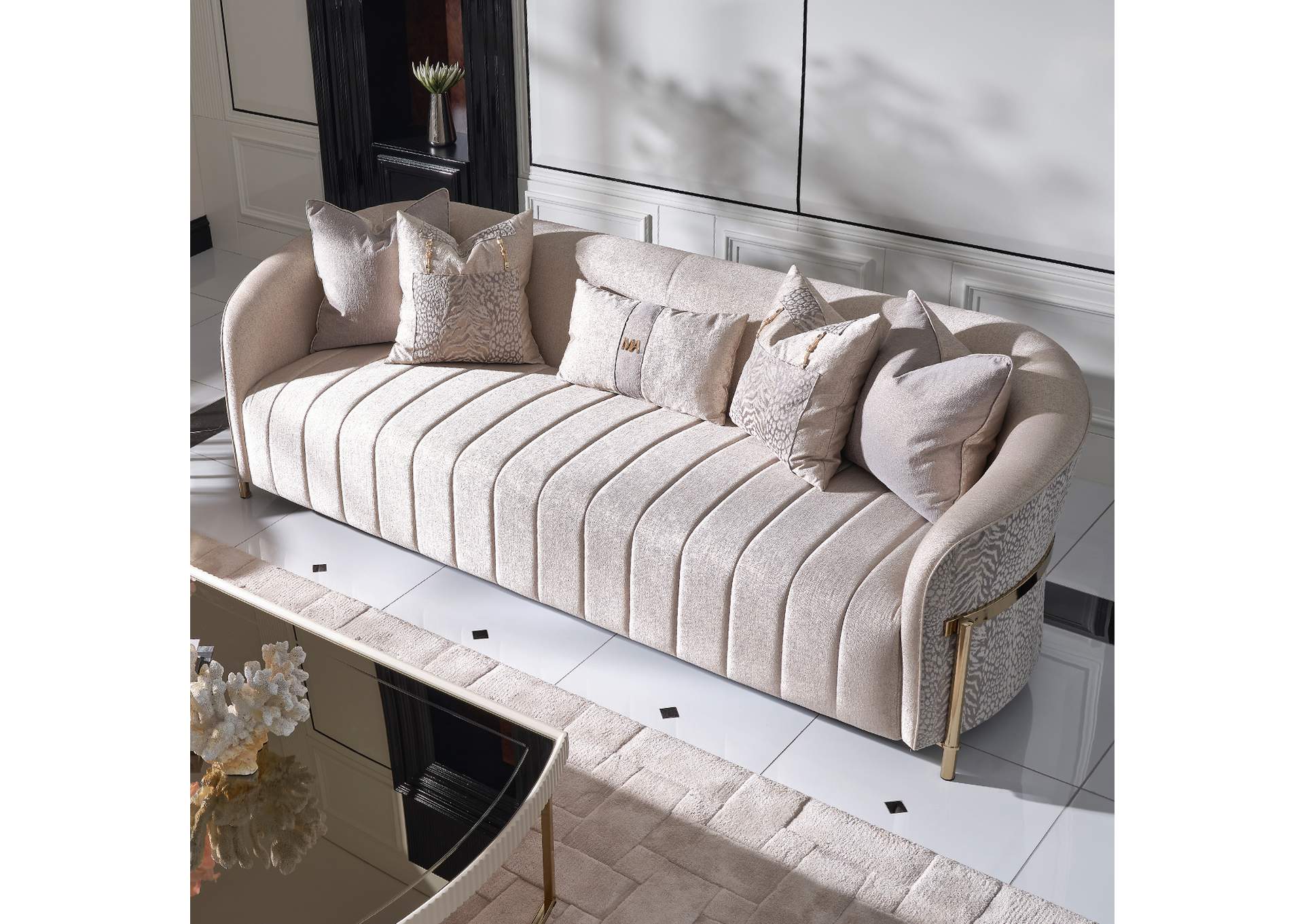 Lisbon Sofa - Opal and Gold image 7