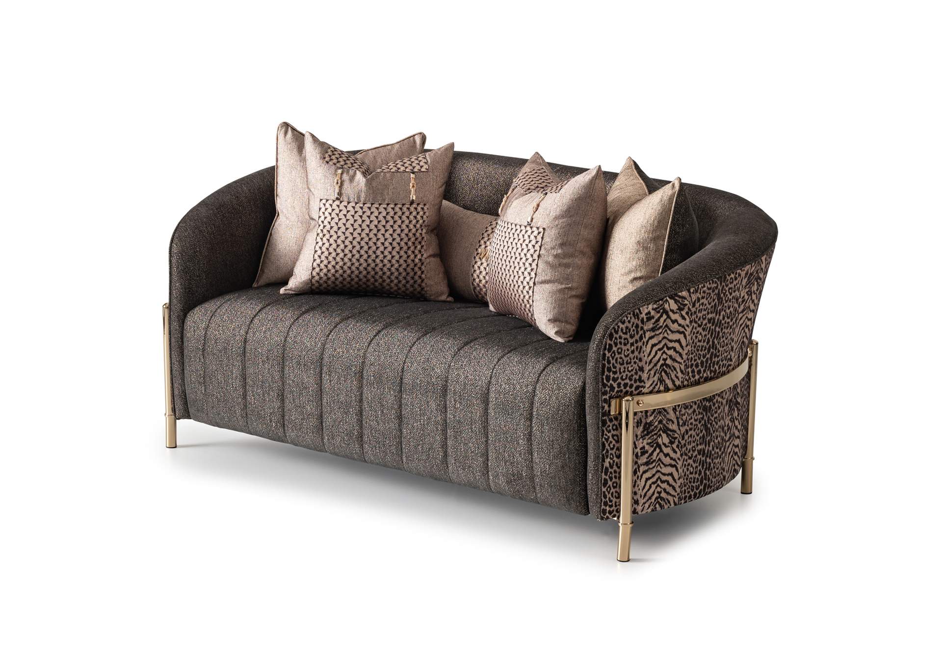 Lisbon Loveseat - Onyx and Gold image 23