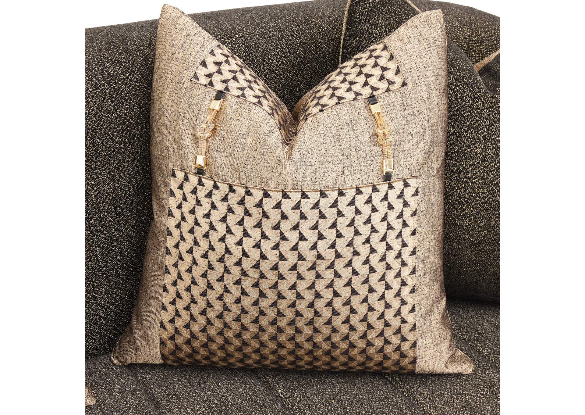 Lisbon Loveseat - Onyx and Gold image 13