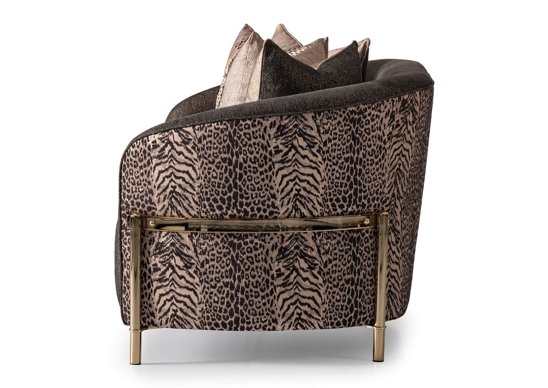 Lisbon Loveseat - Onyx and Gold image 22