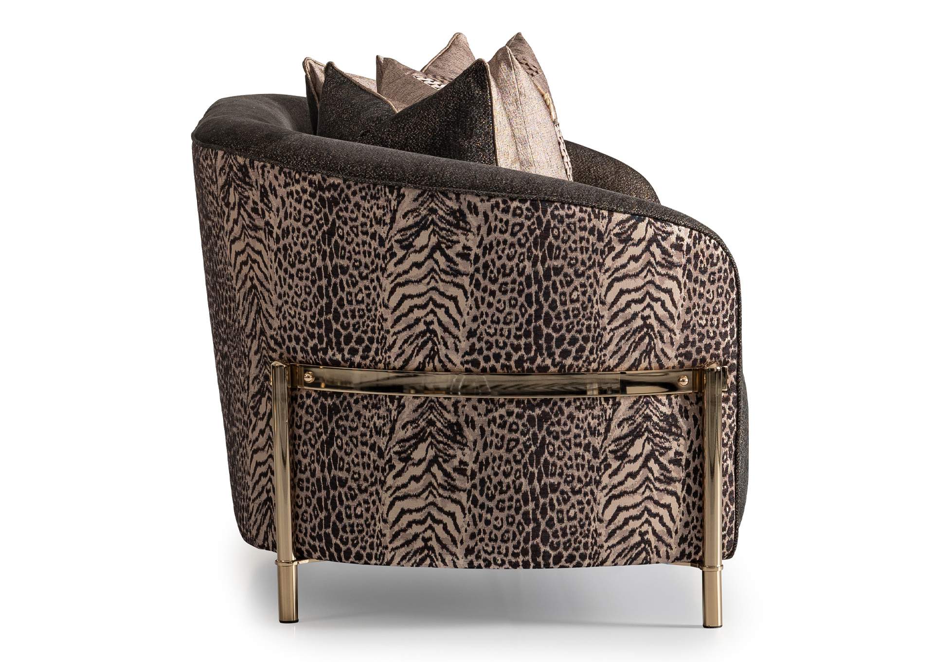Lisbon Loveseat - Onyx and Gold image 16