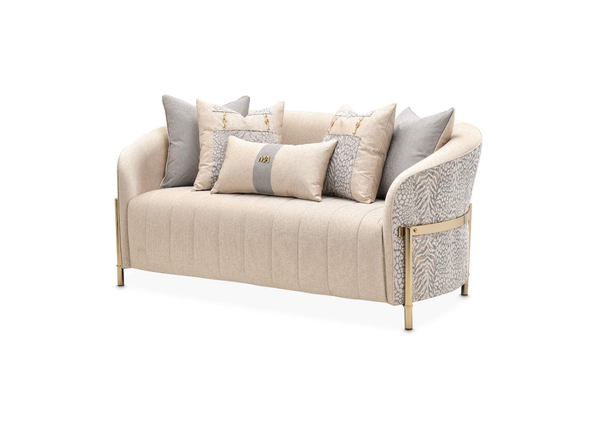 Lisbon Loveseat - Opal and Gold image 1