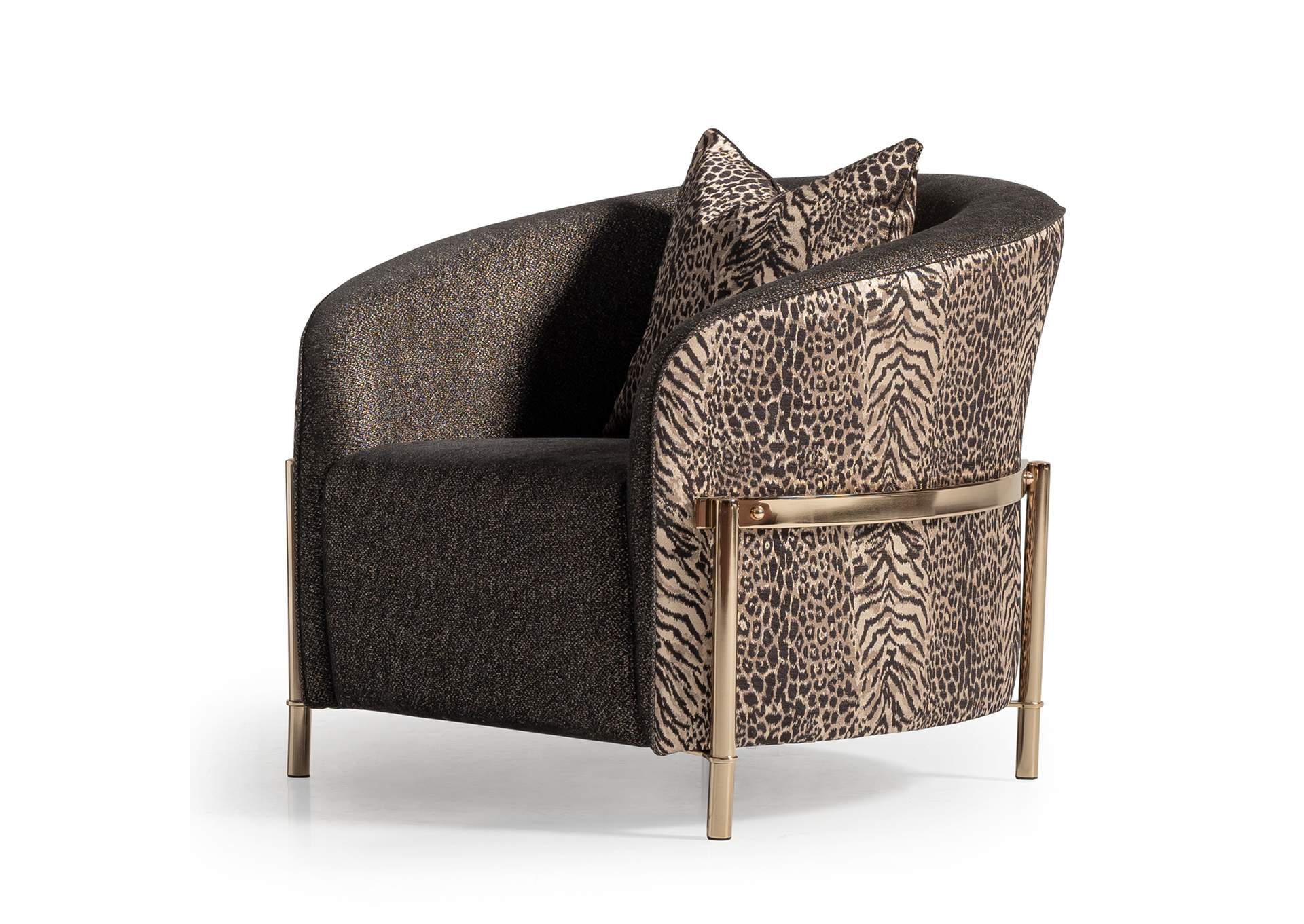 Lisbon Accent Chair - Onyx and Gold image 22