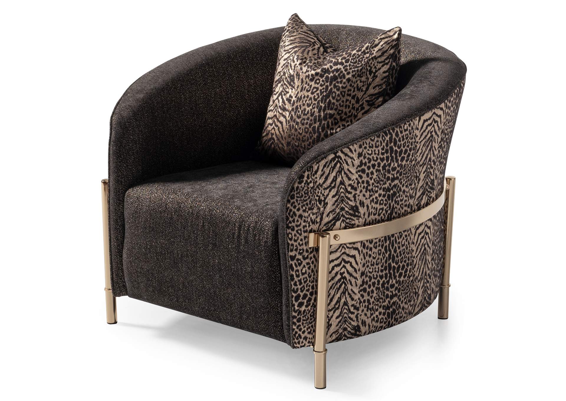 Lisbon Accent Chair - Onyx and Gold image 21