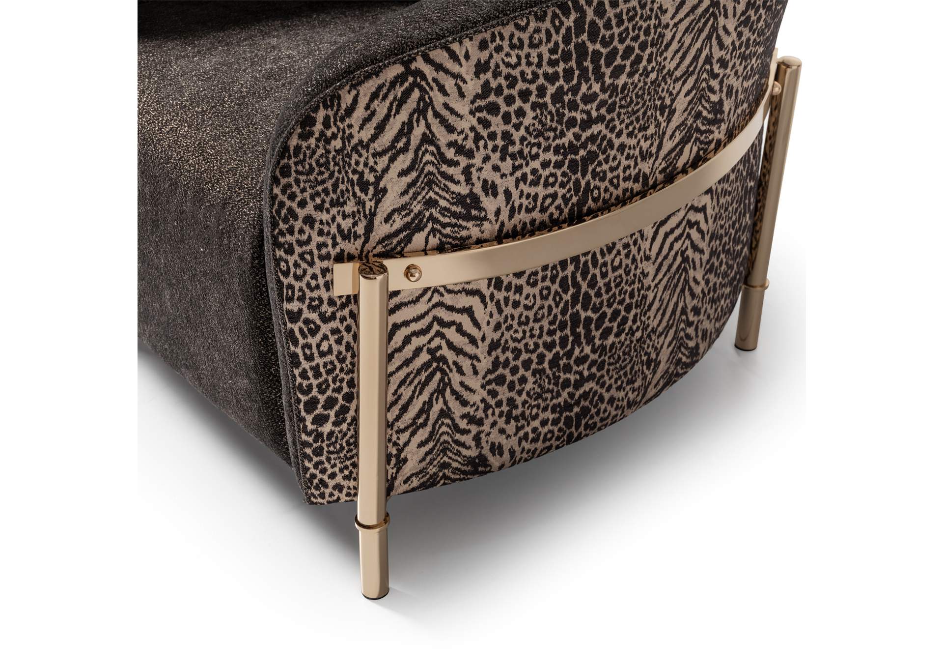 Lisbon Accent Chair - Onyx and Gold image 13