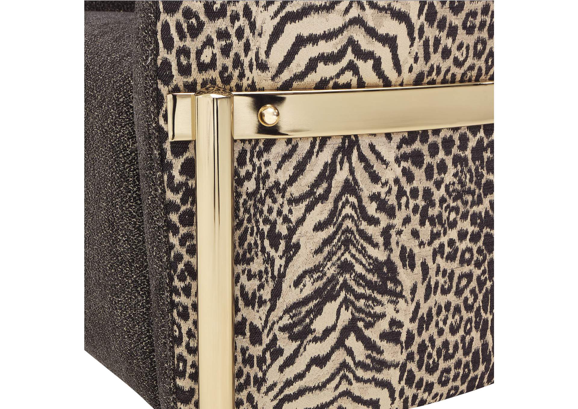 Lisbon Accent Chair - Onyx and Gold image 10