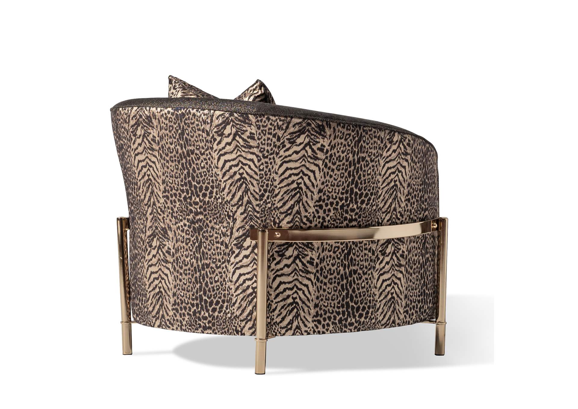 Lisbon Accent Chair - Onyx and Gold image 17