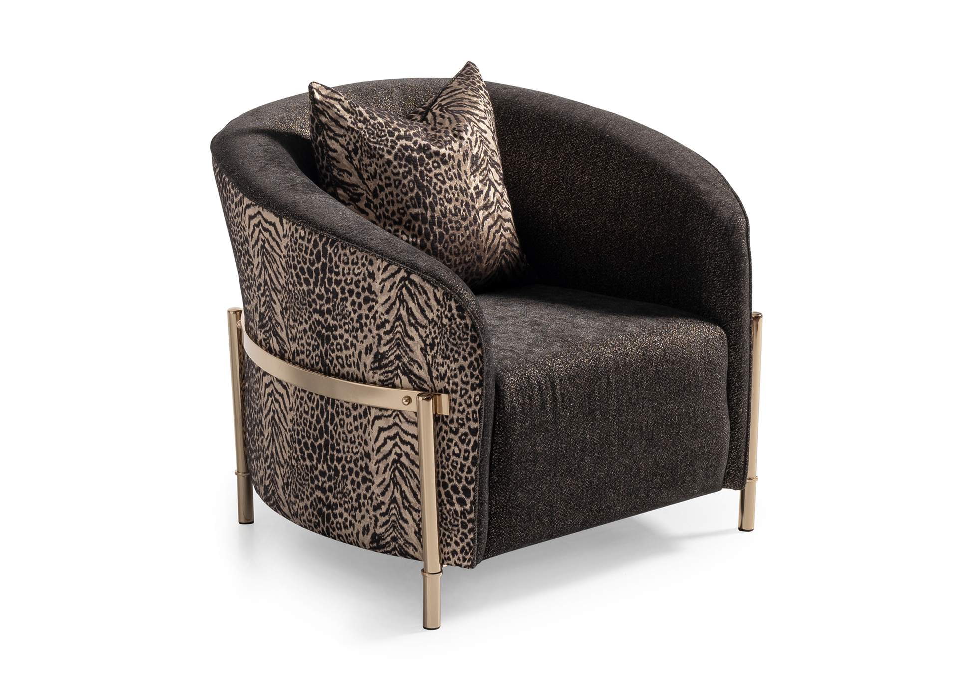 Lisbon Accent Chair - Onyx and Gold image 14