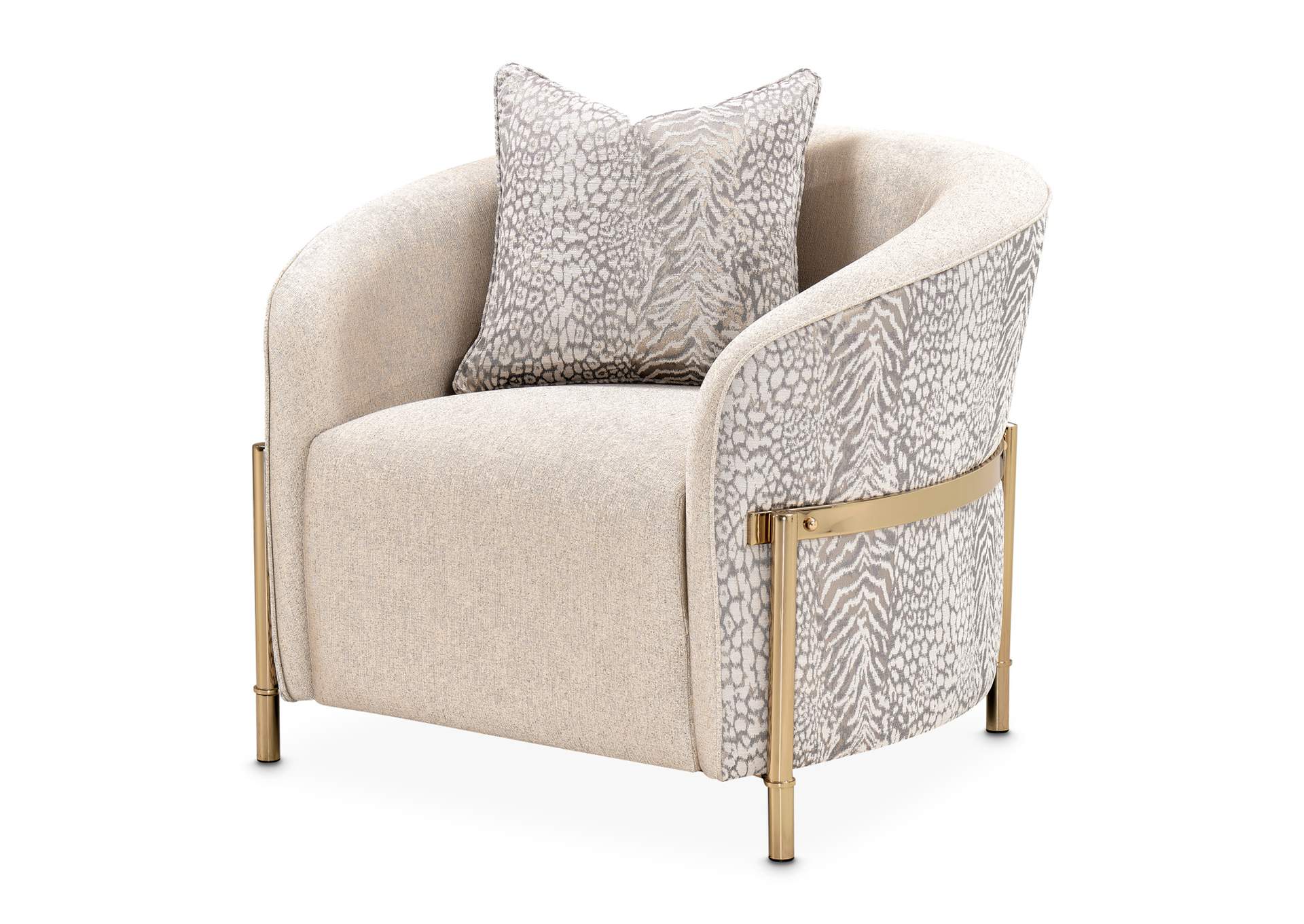 Lisbon Accent Chair - Opal and Gold image 1