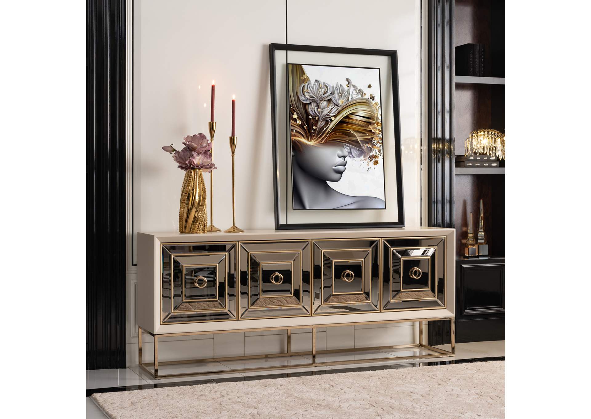 Madison Console - Glistening Gold image 9