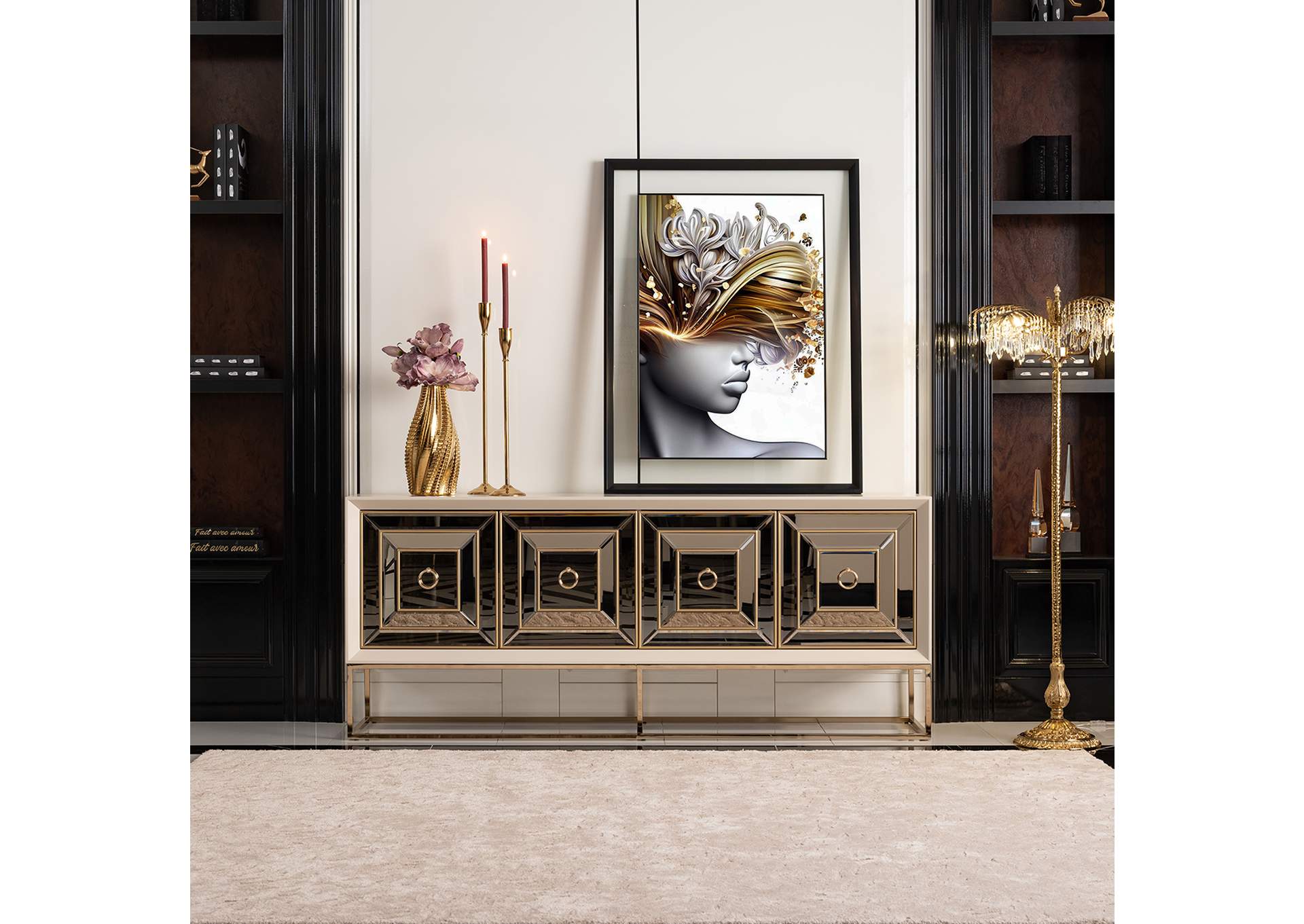 Madison Console - Glistening Gold image 4