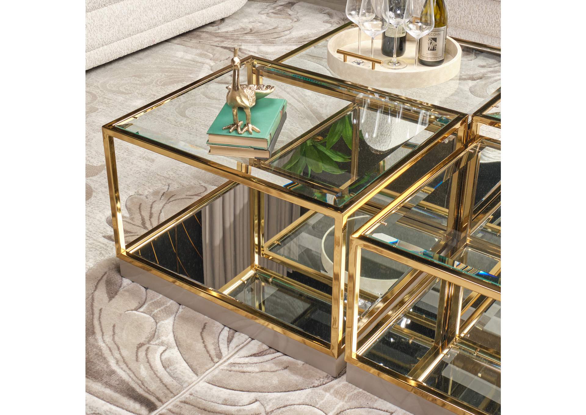 Savannah Breeze Tall Cocktail Table - Bright Gold image 4