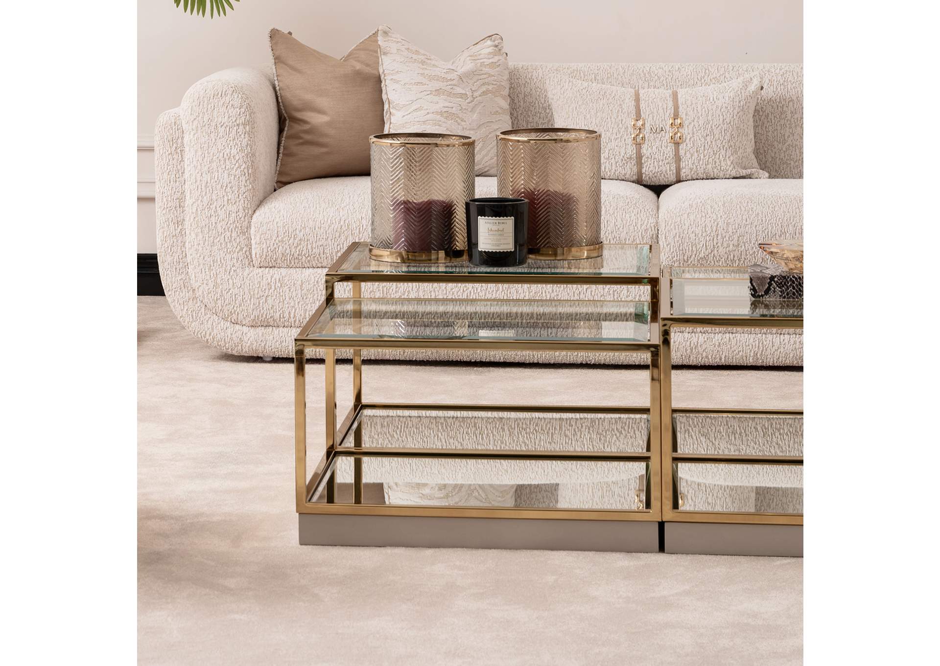 Savannah Breeze Short Cocktail Table - Bright Gold image 5