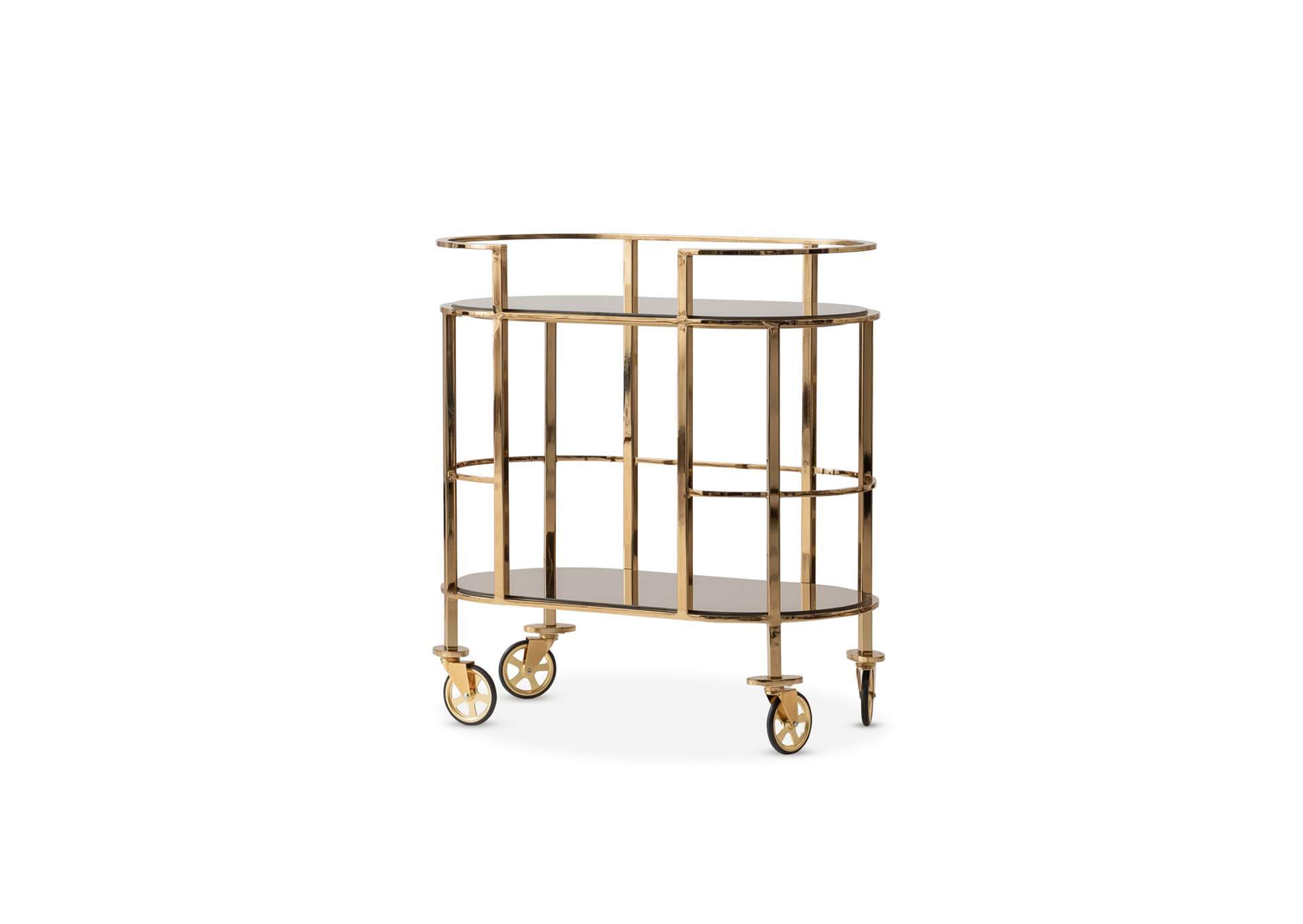 Savannah Breeze Bar Cart - Bright Gold