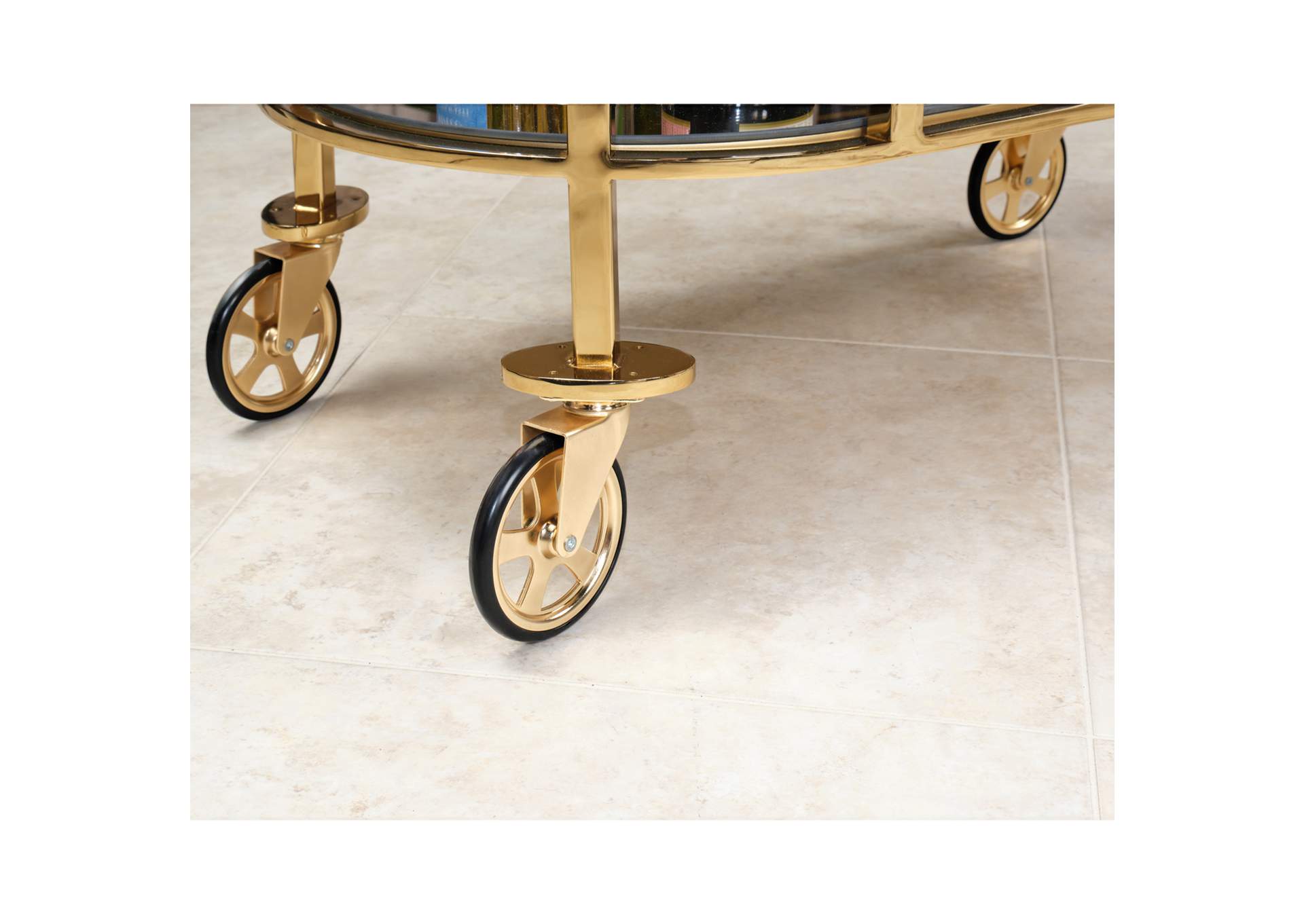 Savannah Breeze Bar Cart - Bright Gold image 3