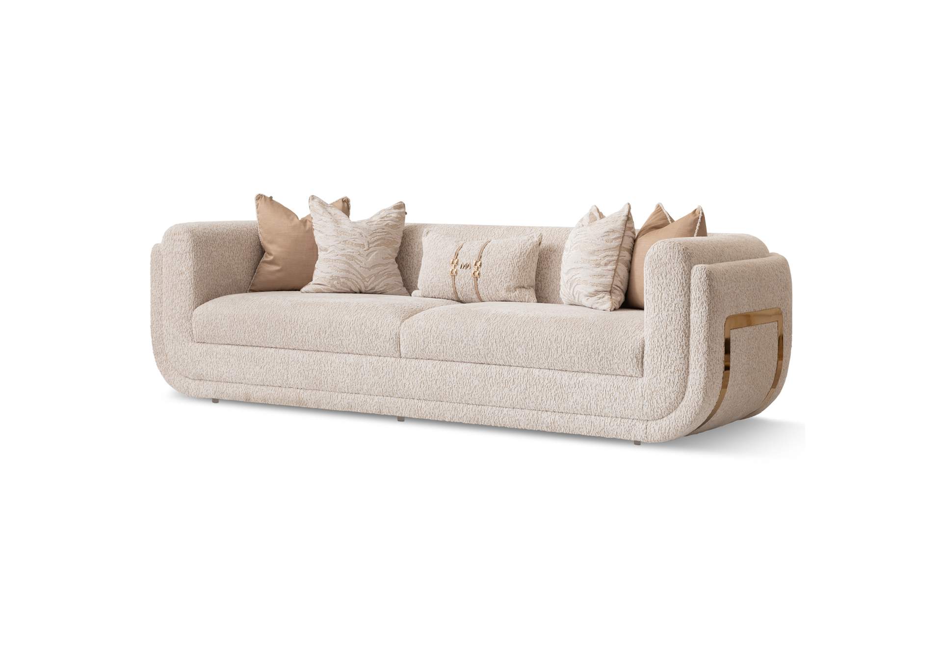 Savannah Breeze Mansion Sofa - Cashmere and Bright Gold