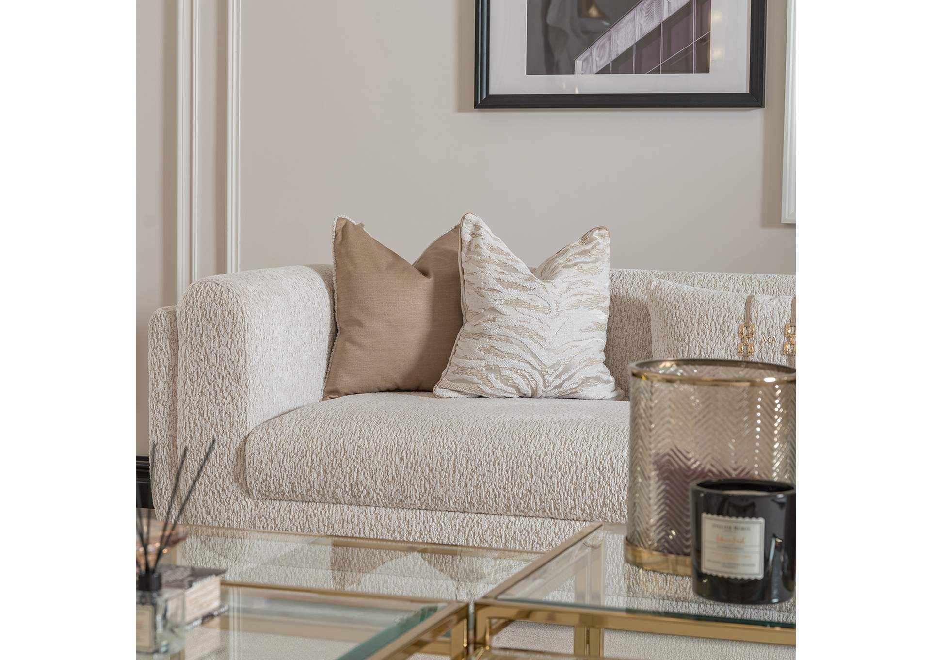 Savannah Breeze Mansion Sofa - Cashmere and Bright Gold image 6