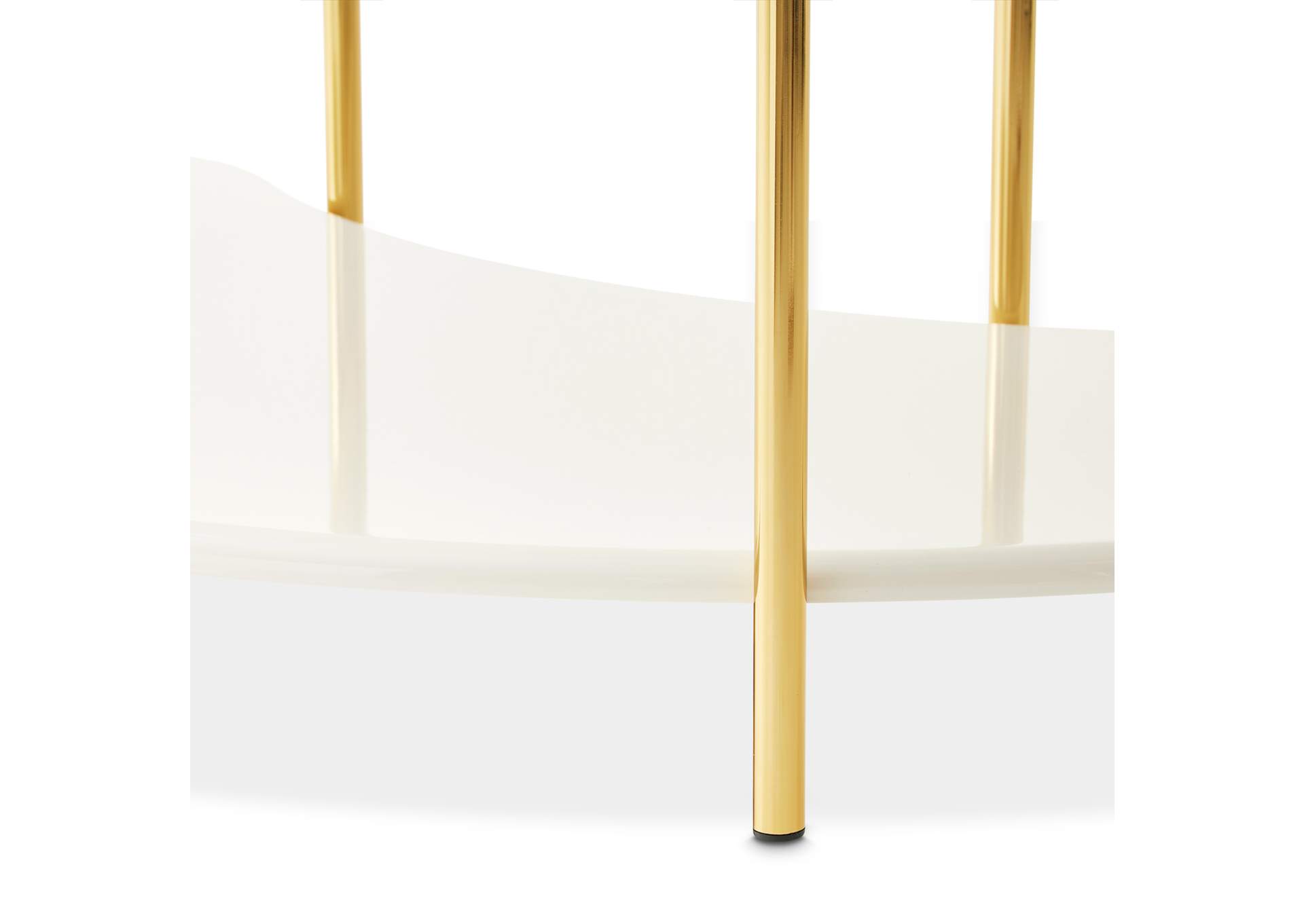 Sassani Cocktail Table - Pearl White and Gold image 9