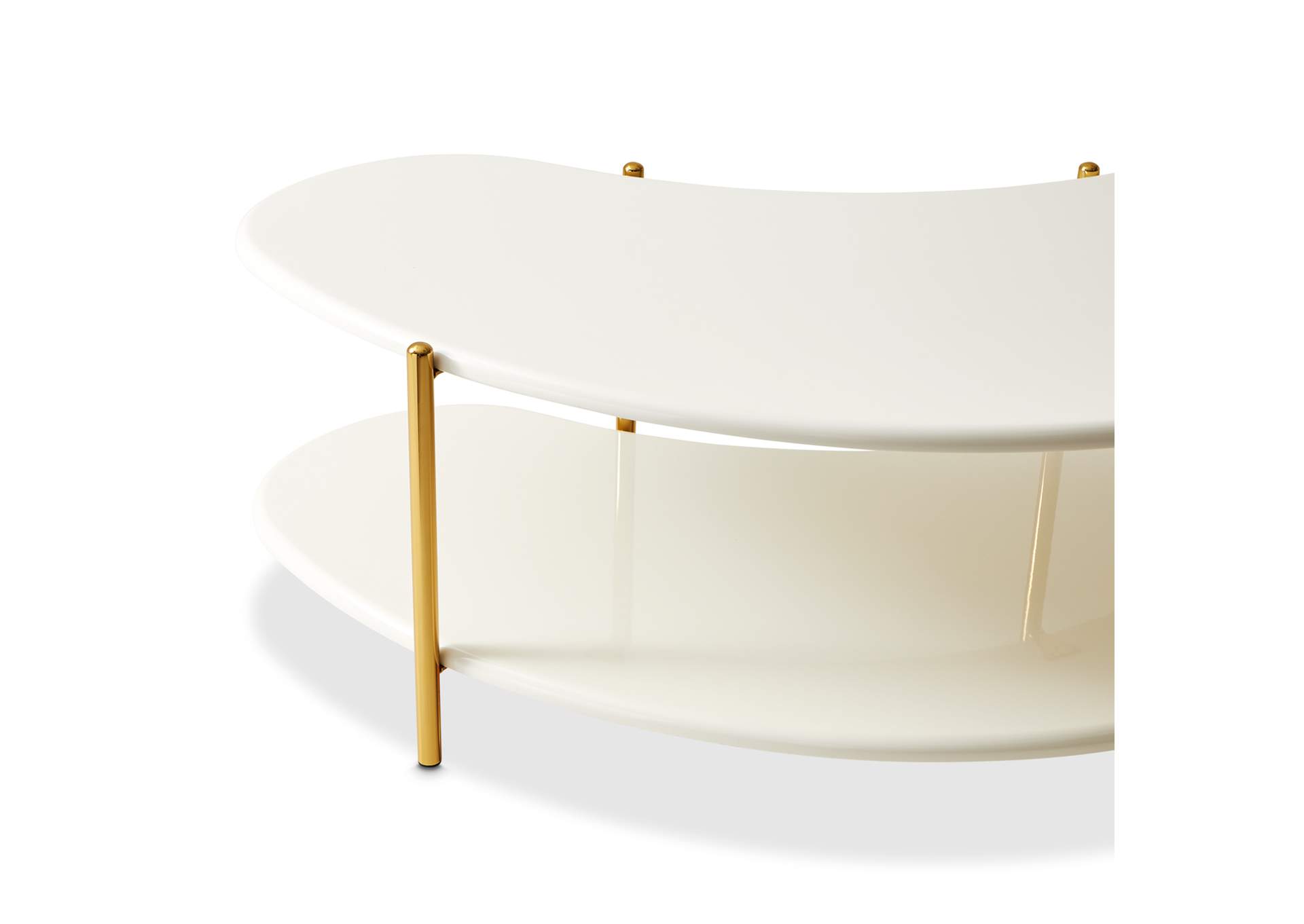 Sassani Cocktail Table - Pearl White and Gold image 10